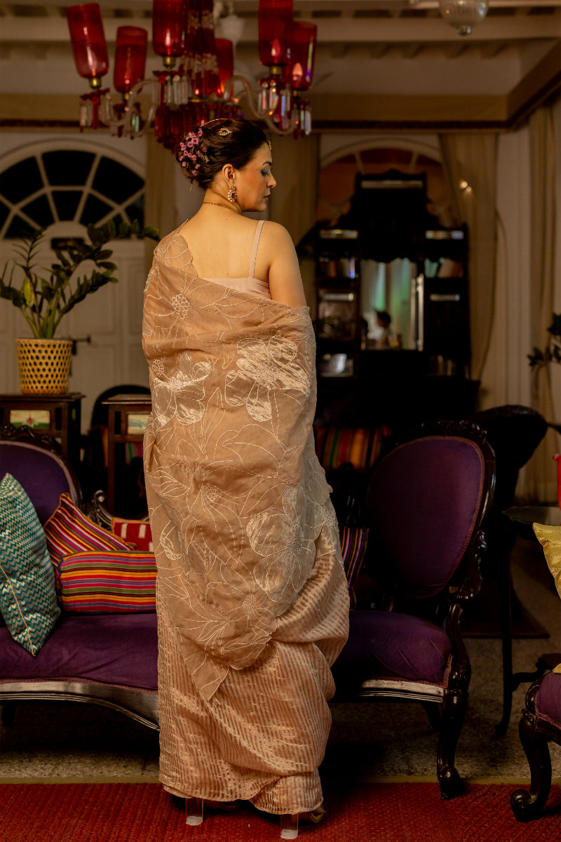 Aarya - Pre draped saree, inner skirt & blouse set