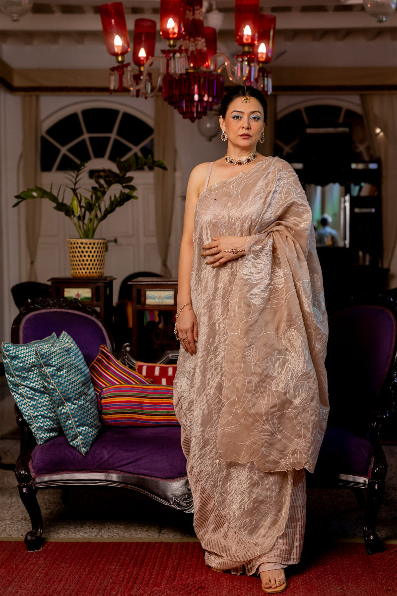 Aarya - Pre draped saree, inner skirt & blouse set