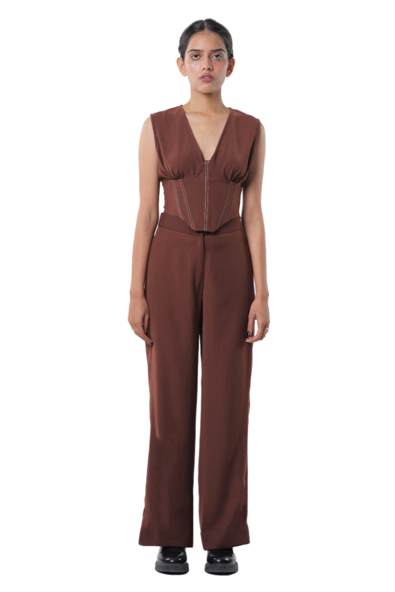 AFFAIR CORSET WITH HIGH WAISTED PANTS