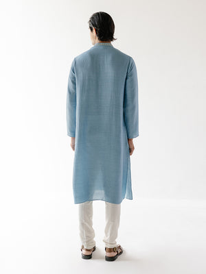 Aitbaar Blue Kurta Set- back view