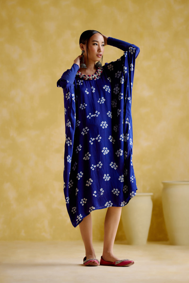 Annapoorna- Blue Bandhini Kaftan