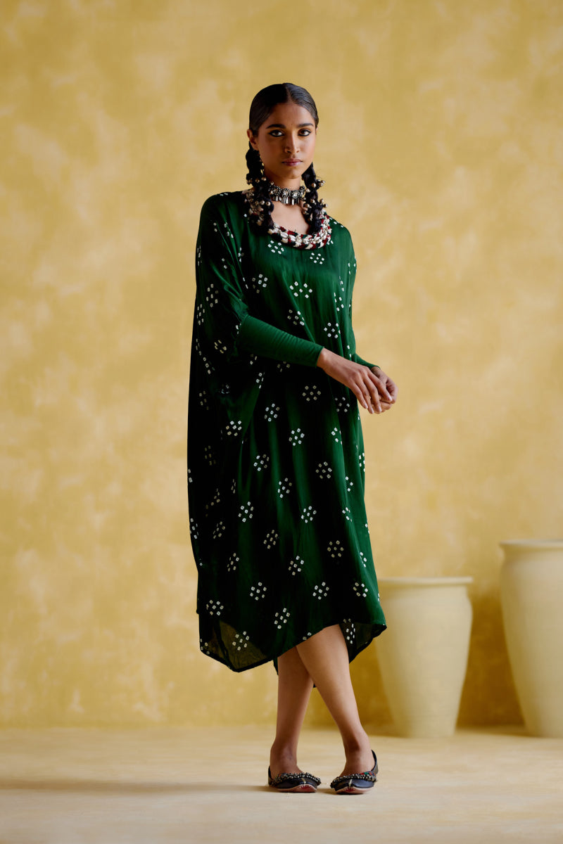 Annapoorna- Green Bandhini Kaftan