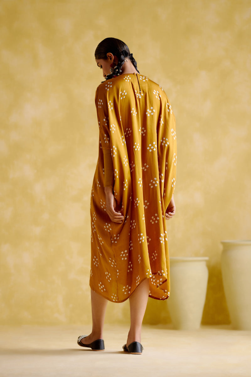 Annapoorna- Yellow Bandhini Kaftan
