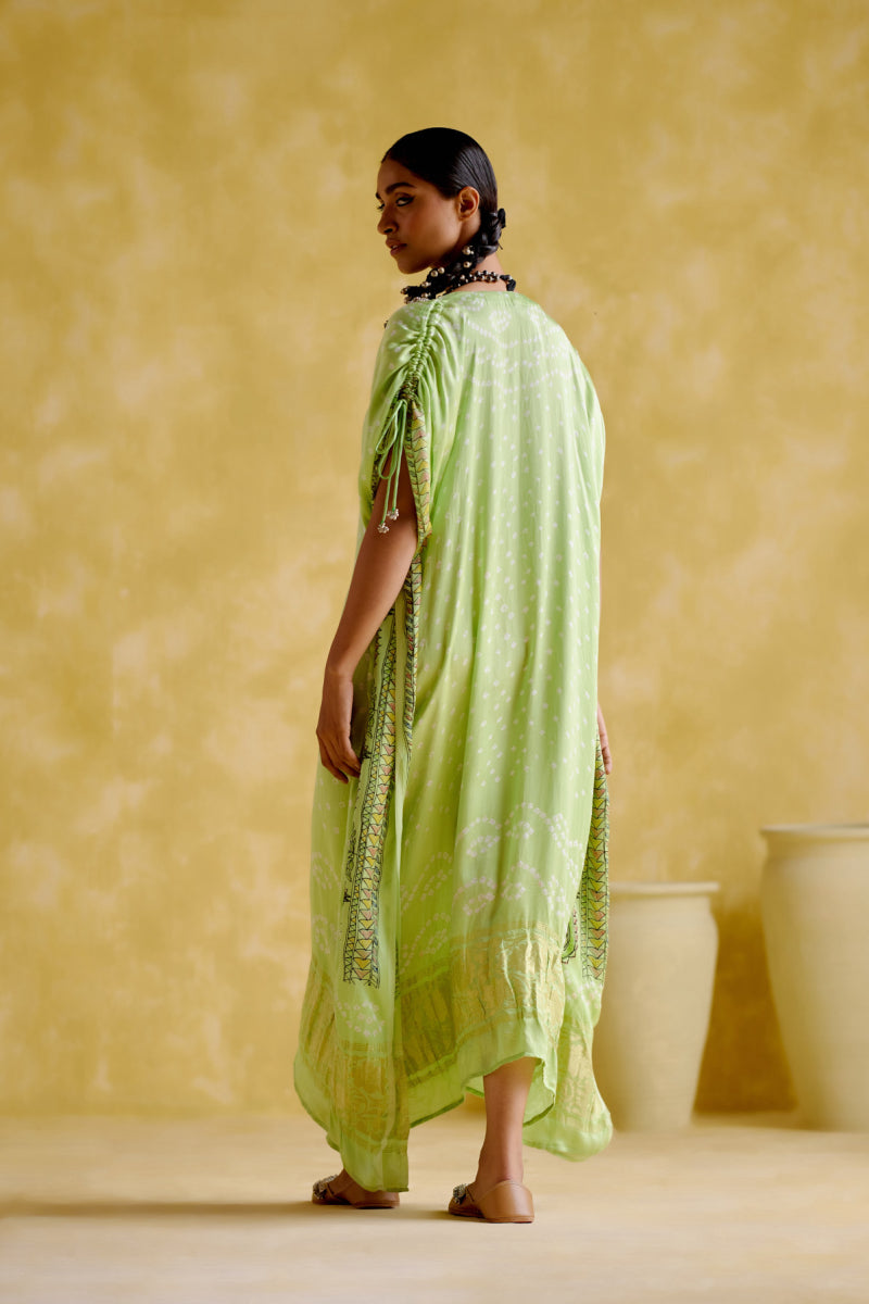 Anuradha -Kalamkari Neon Kaftan