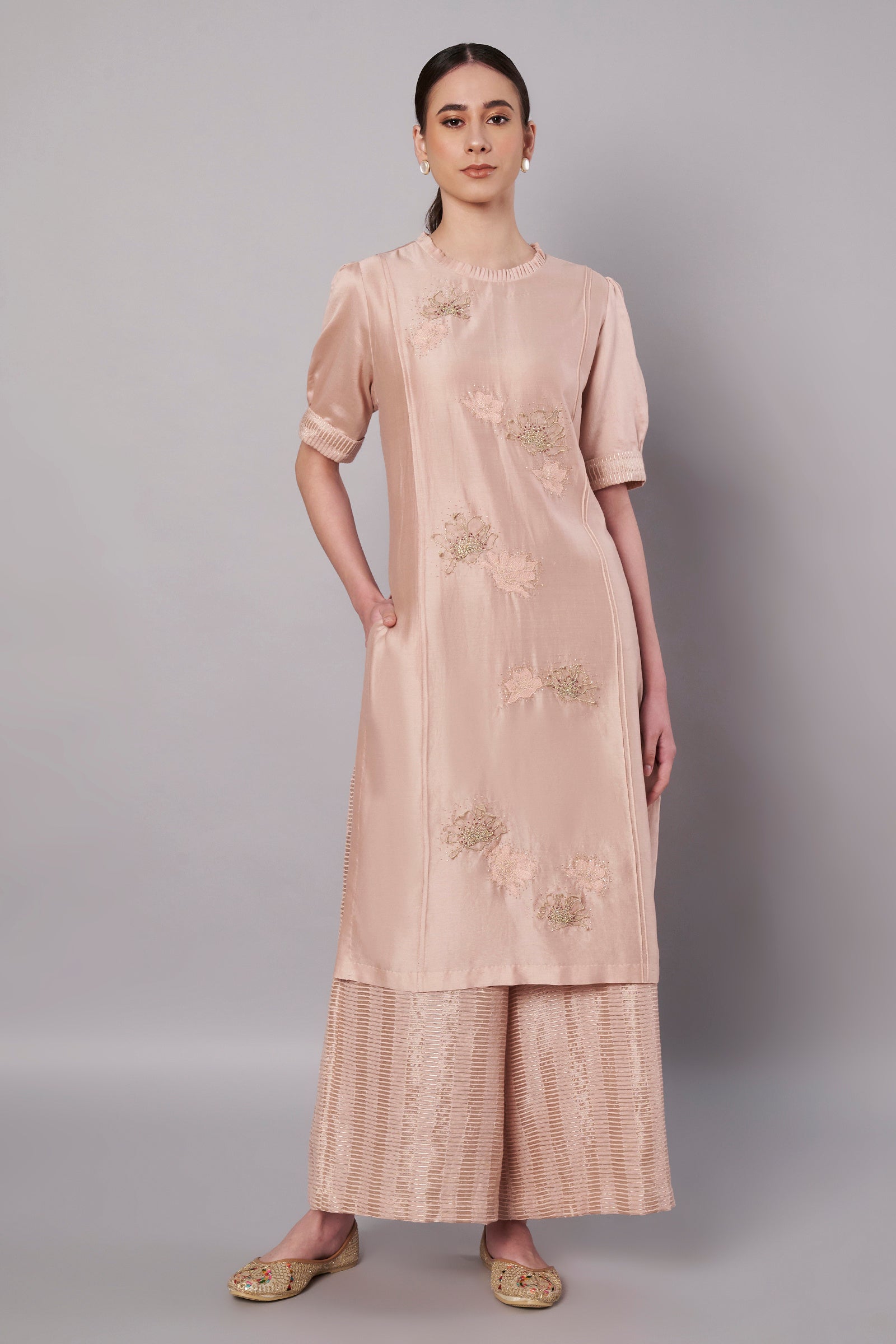 Aurora Kurta Set - Dirty Blush