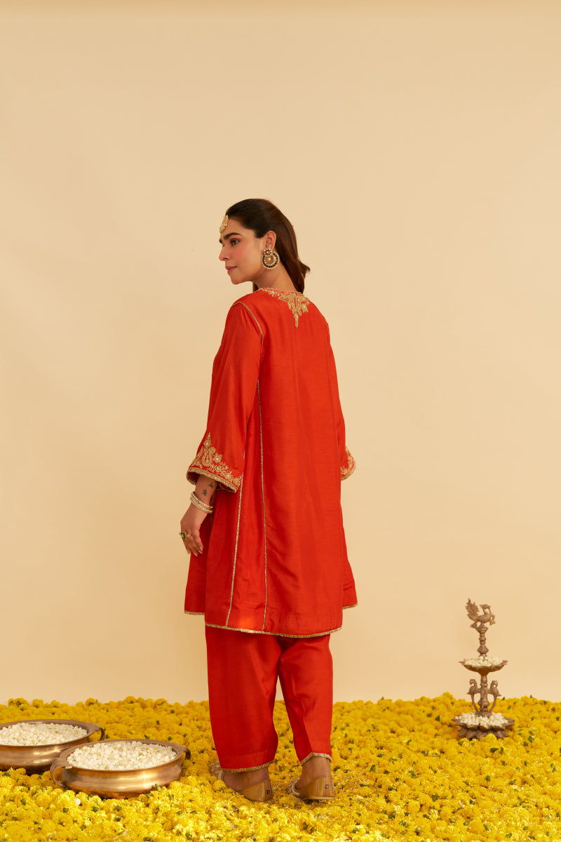Ayra-Short Chauga With Salwar And Dupatta