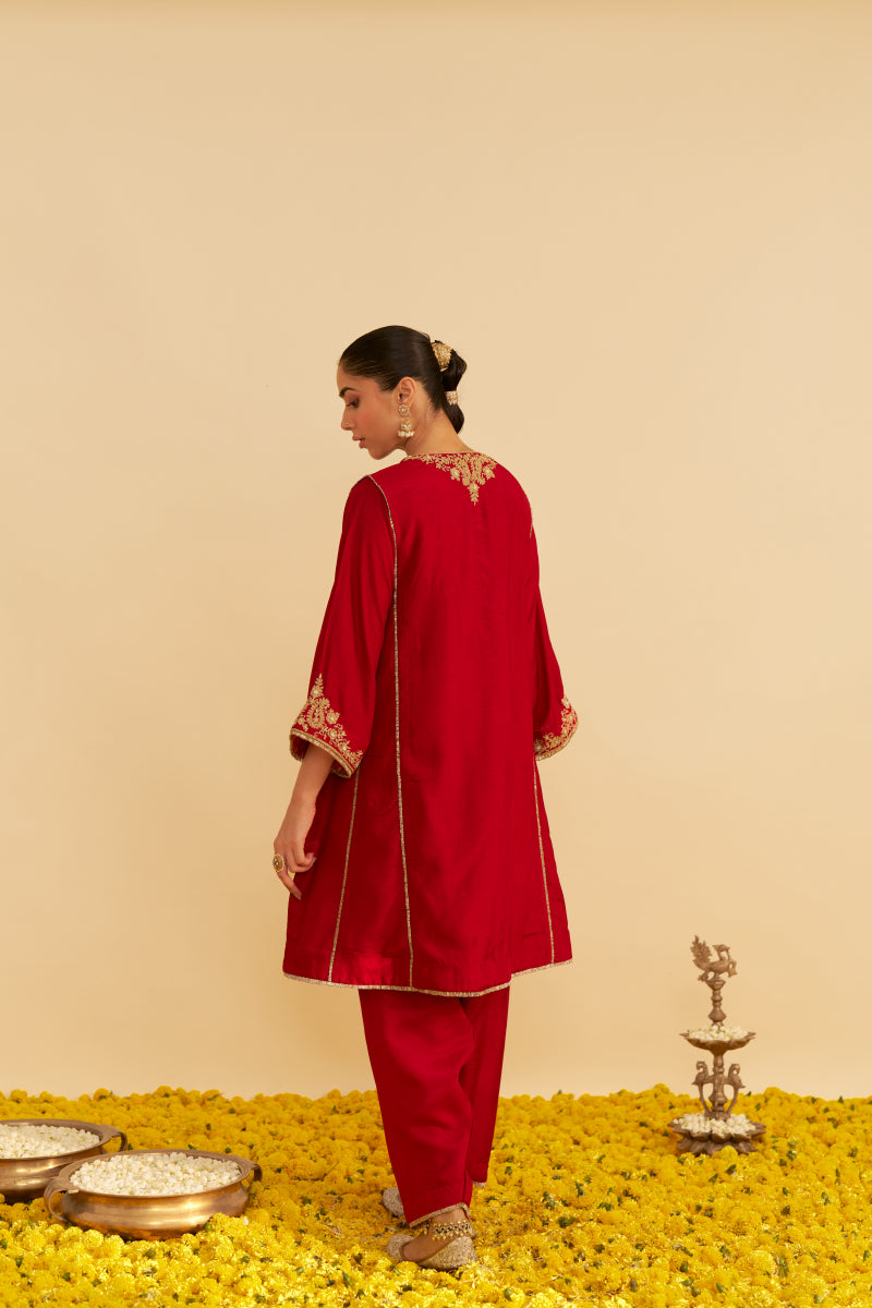 Ayra-Short Chauga With Salwar And Dupatta