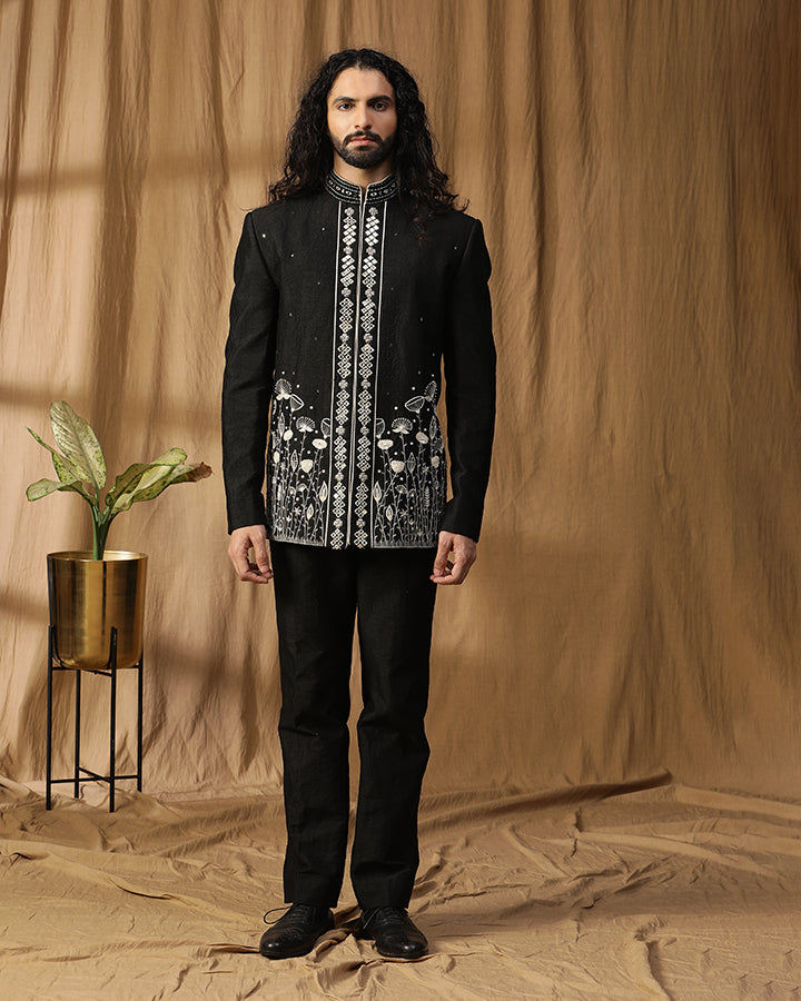 Black Baagh Embroidered Bandhgala