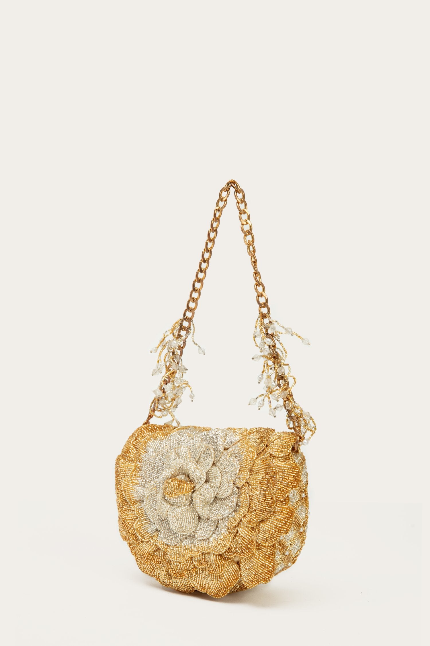 Coco Mini Beaded Sling – Gold Silver