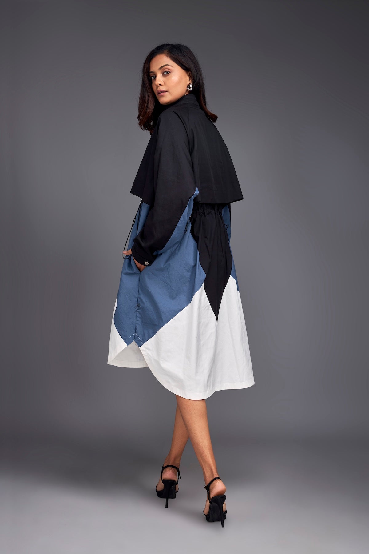 Colour Block Jacket Dress
