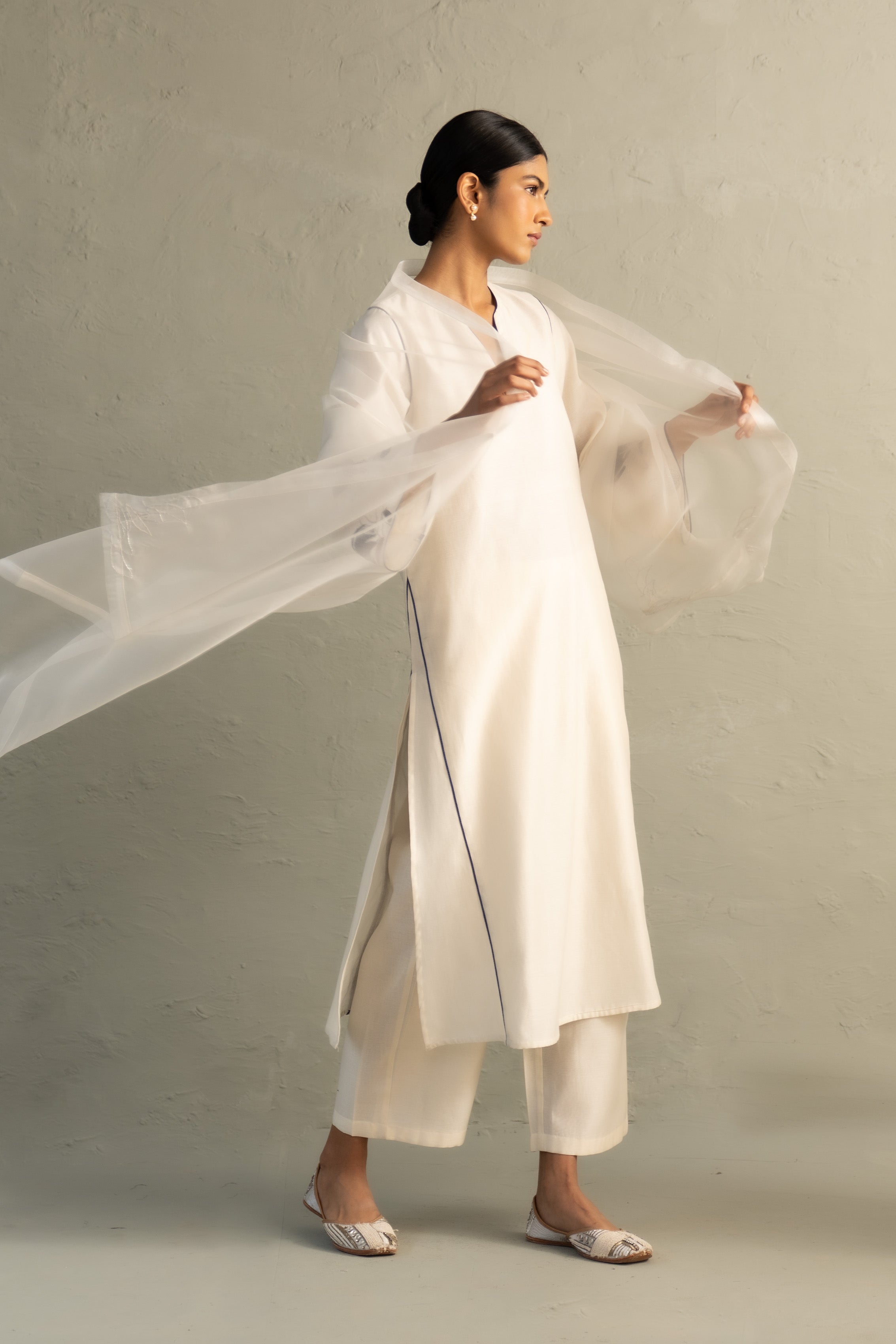 Blue Edit Lotus Kurta Set