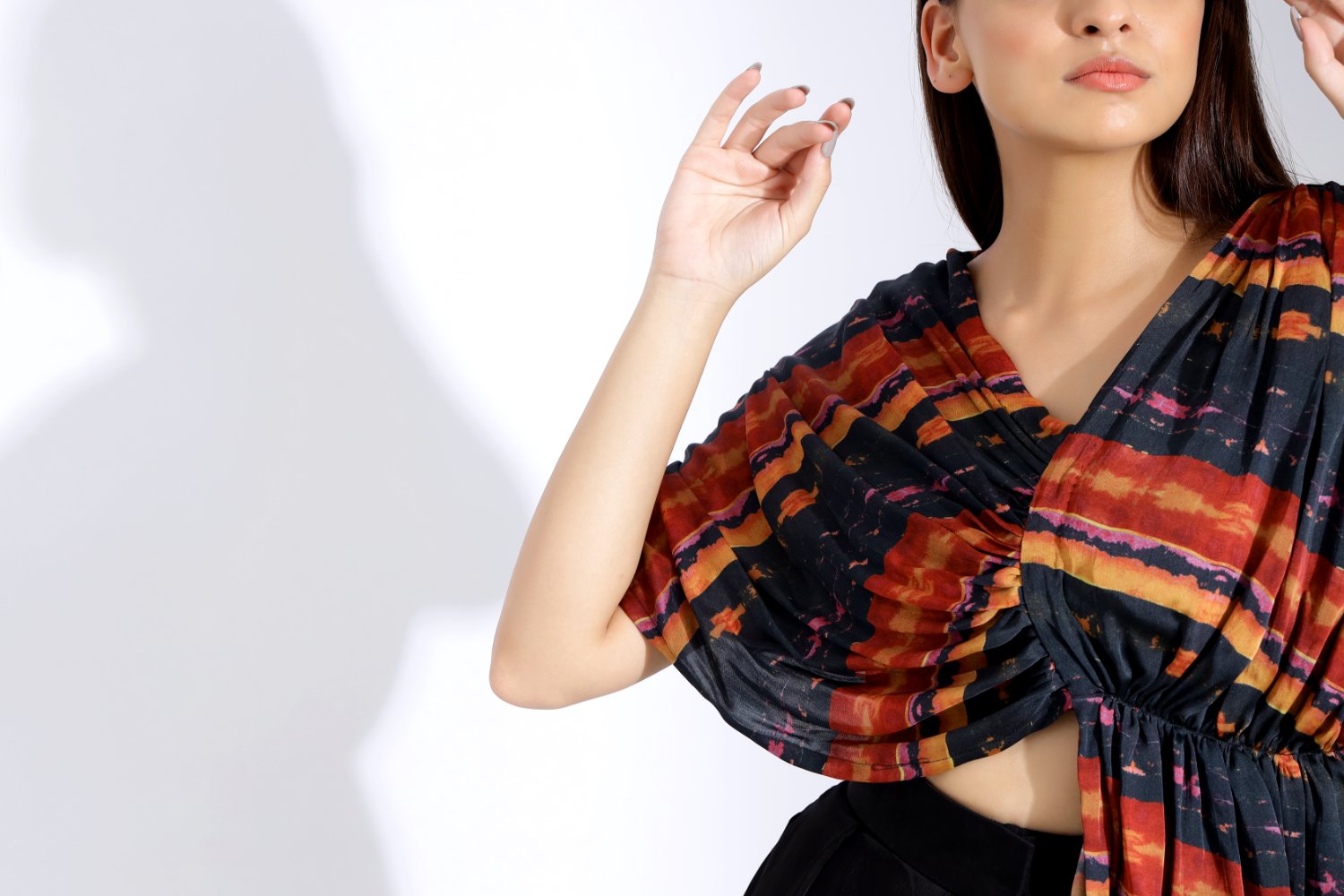 Drape Blouse And An Inverted Pleated Pants