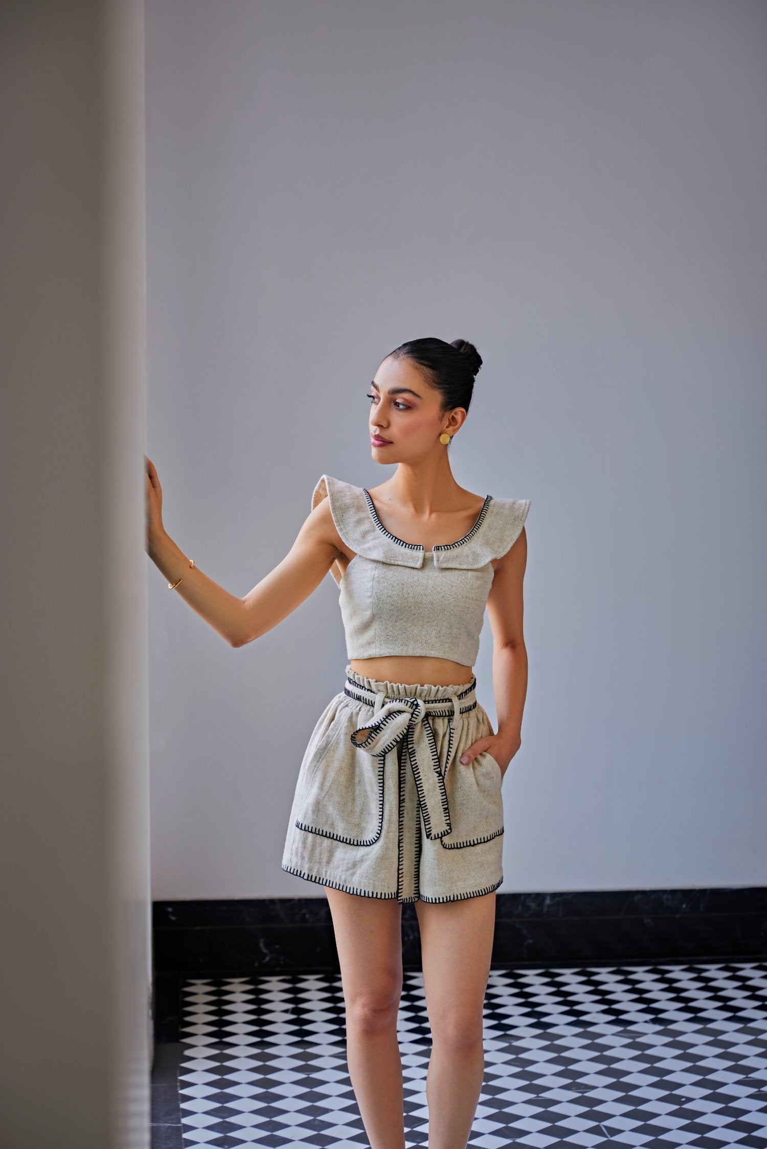 Blanket Stitch Top & Shorts Set