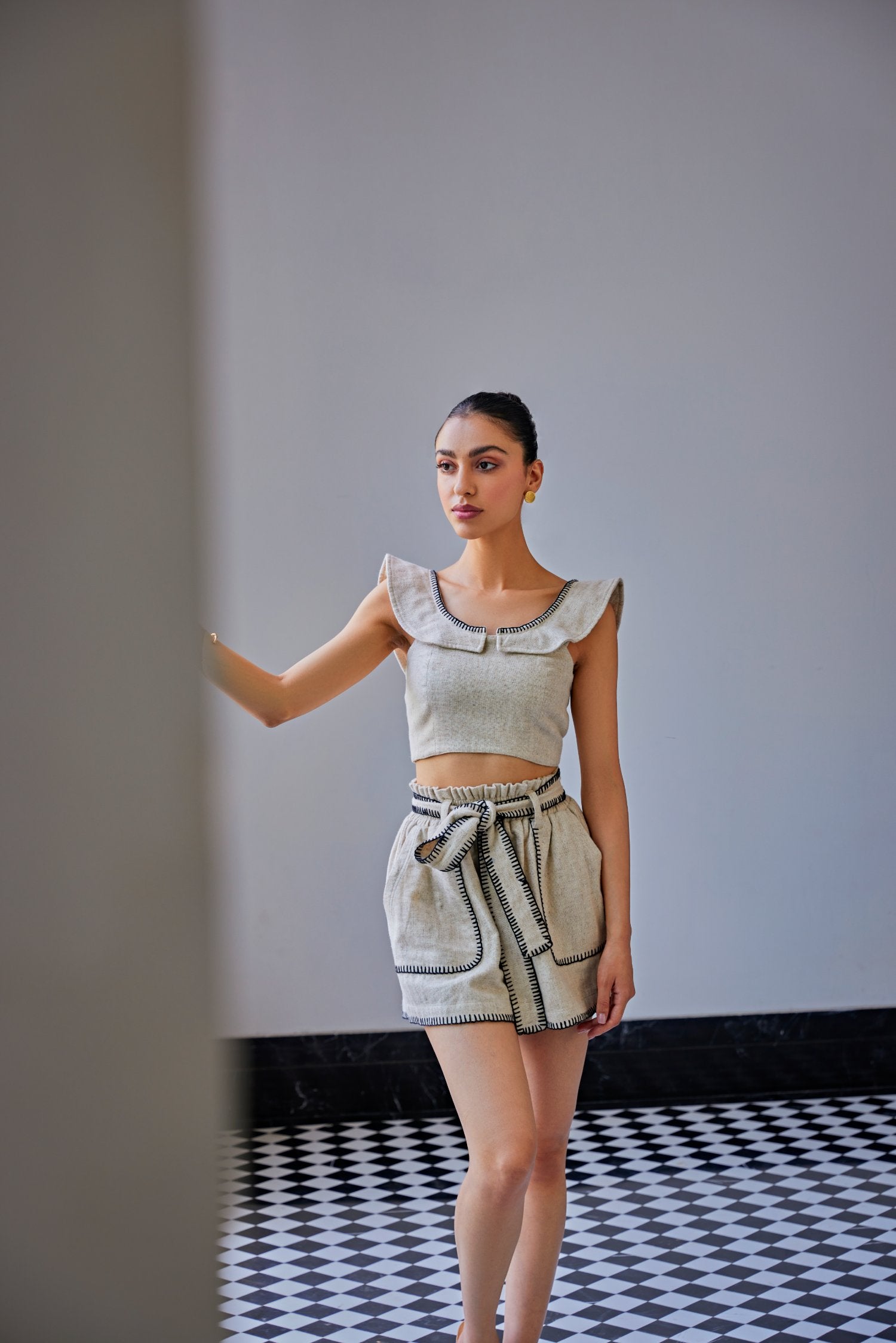 Blanket Stitch Top & Shorts Set