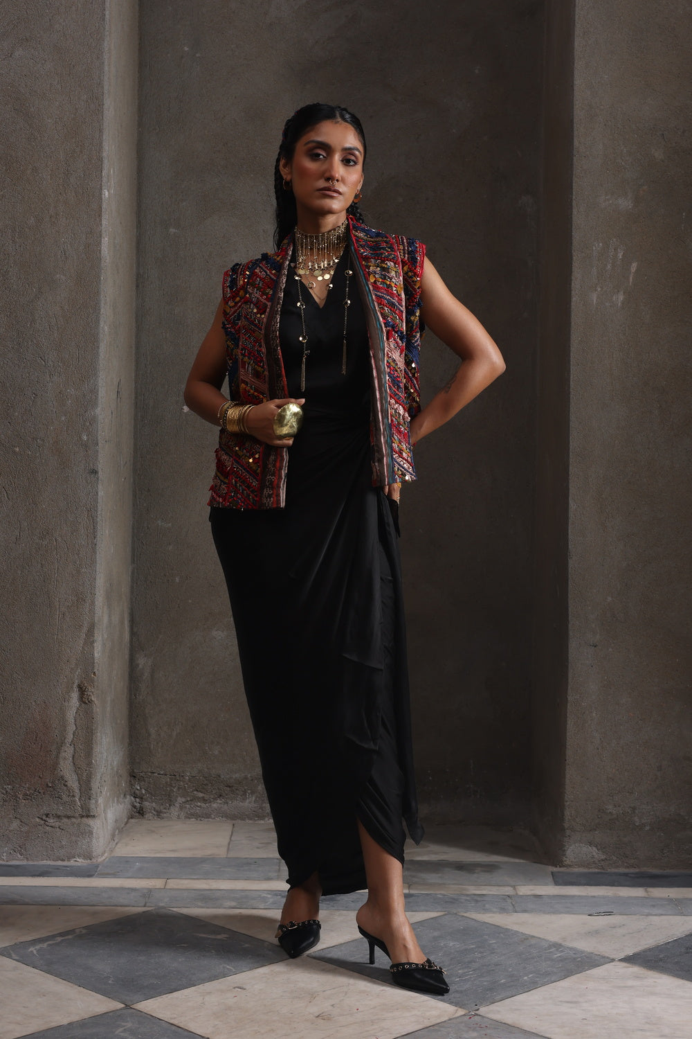 DESI DRIFT DRESS AND JUGNI JACKET