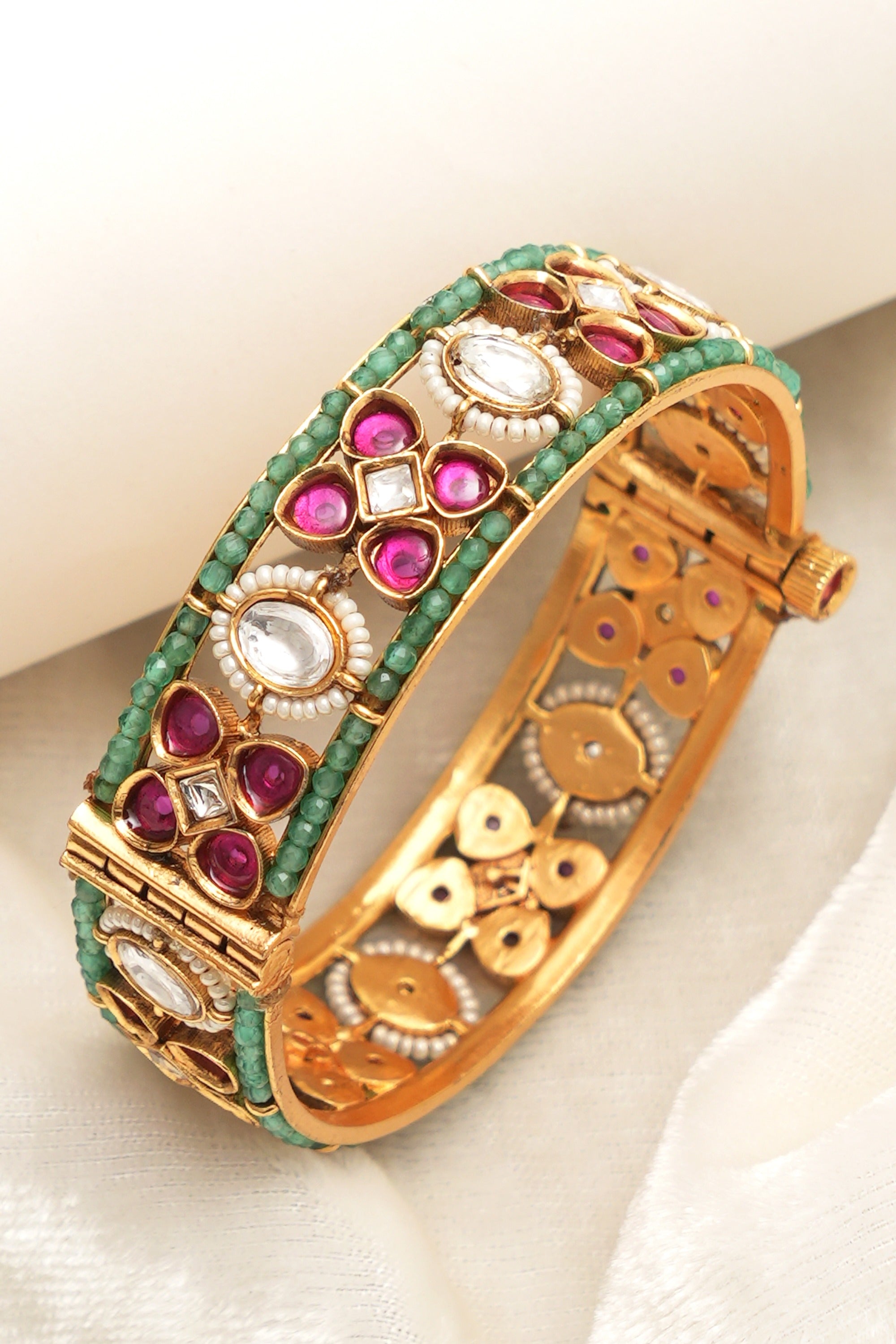 Rajwada Heritage Gold Bangles Set