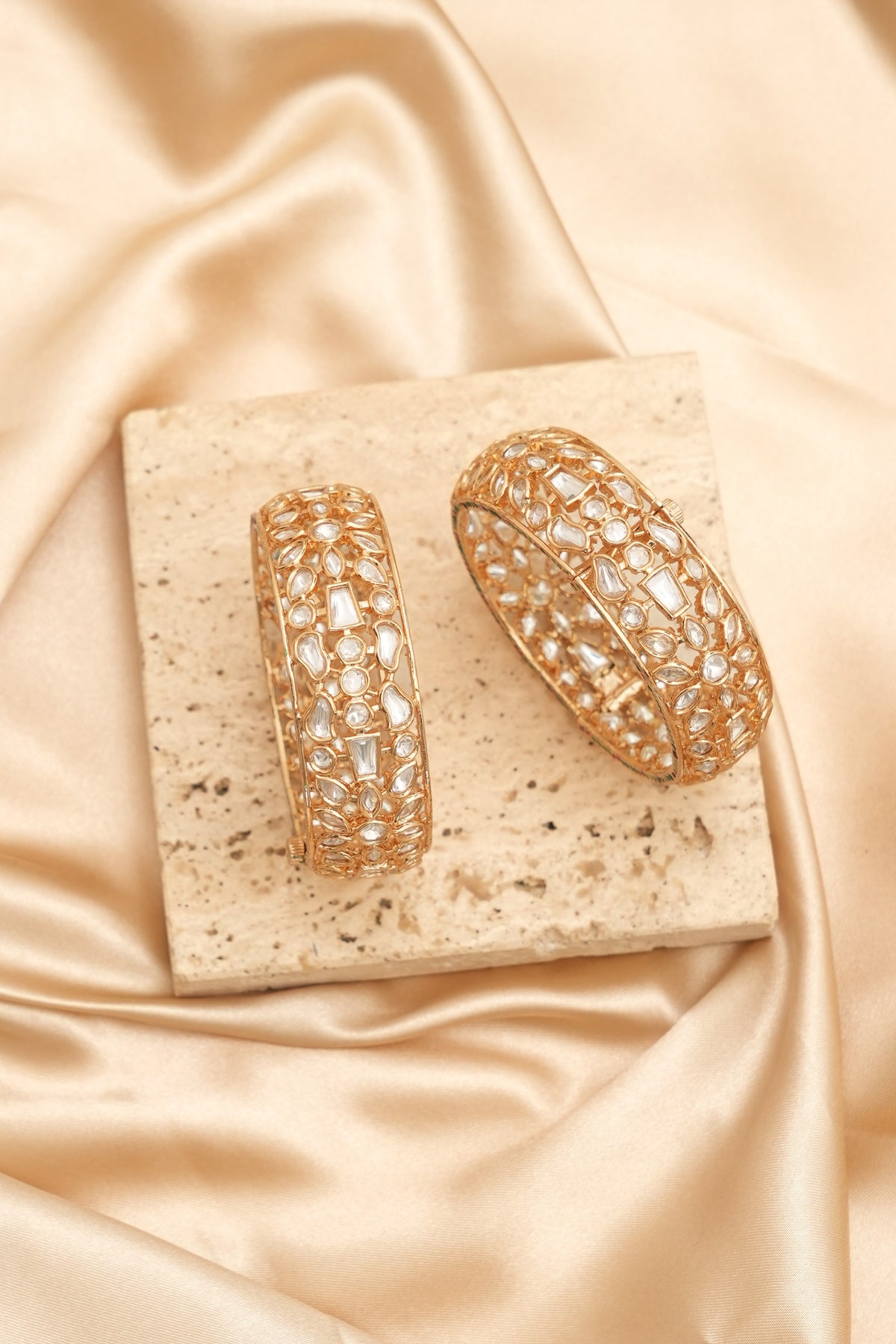 Luxury Kundan Wedding Bangle Set