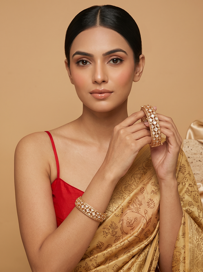 Rukmini Heritage Kundan Bangles