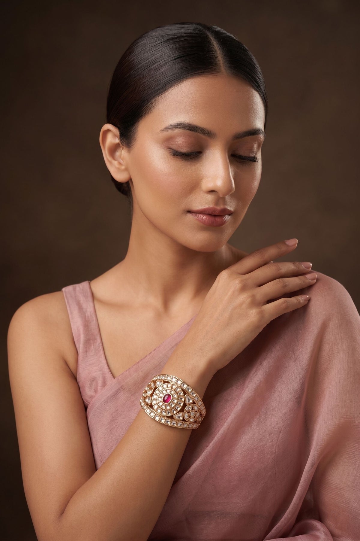 Designer Kundan Bracelet with Polki