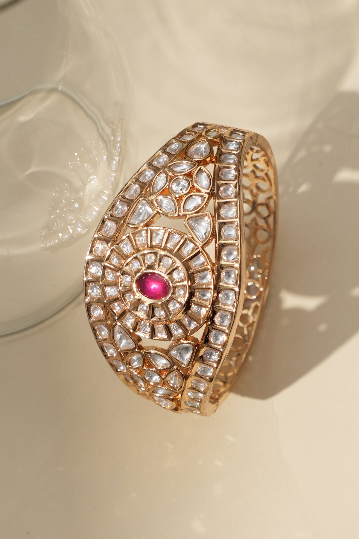 Designer Kundan Bracelet with Polki