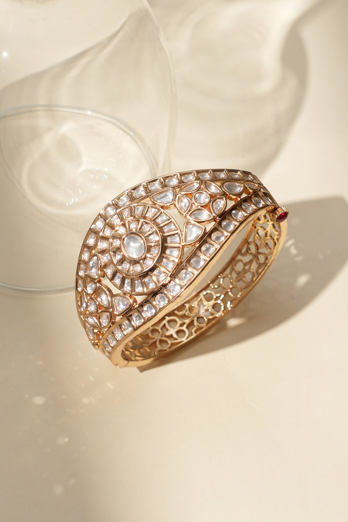 Designer Kundan Bracelet with Polki