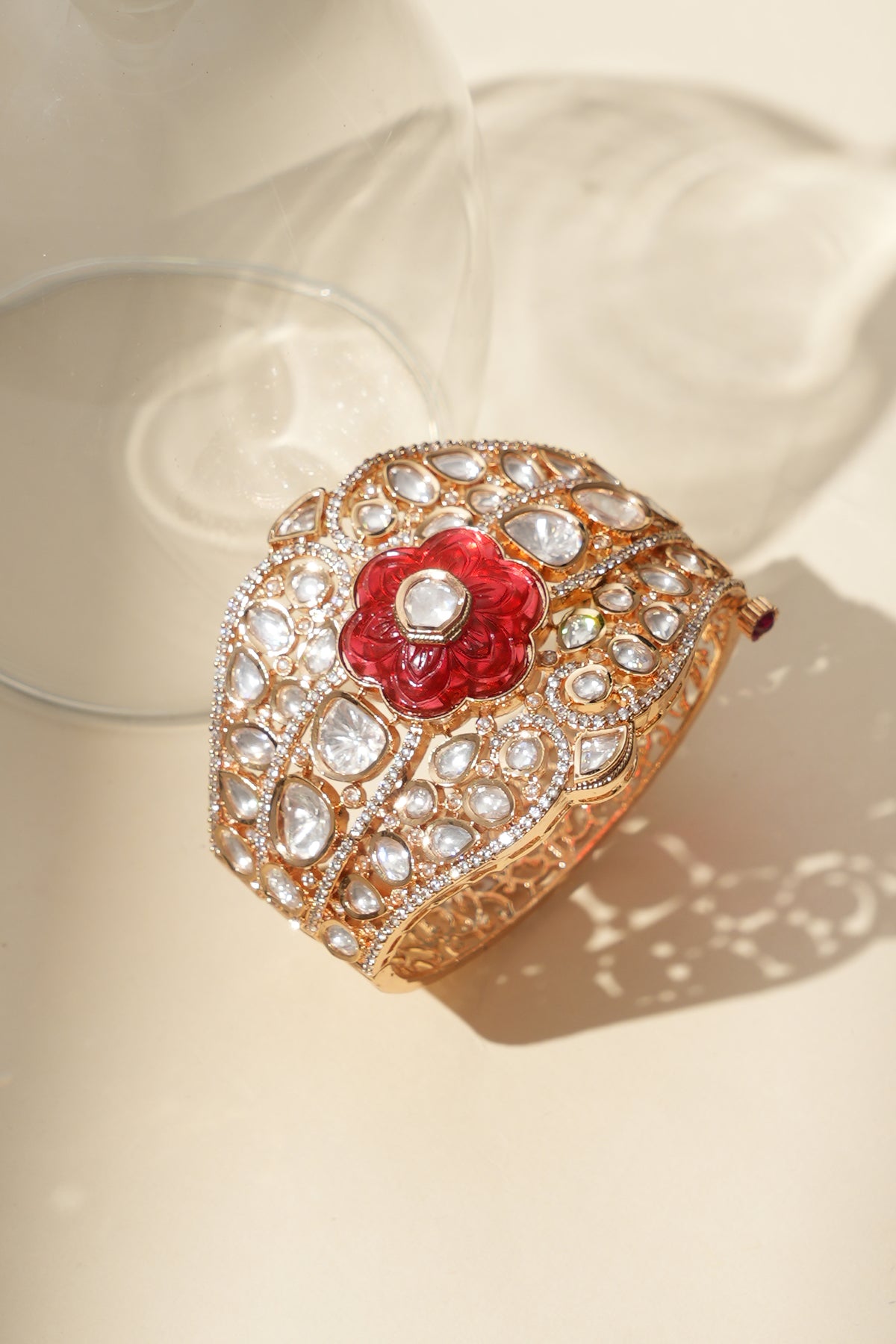 Royal Ruby Jadau Kundan Bracelet