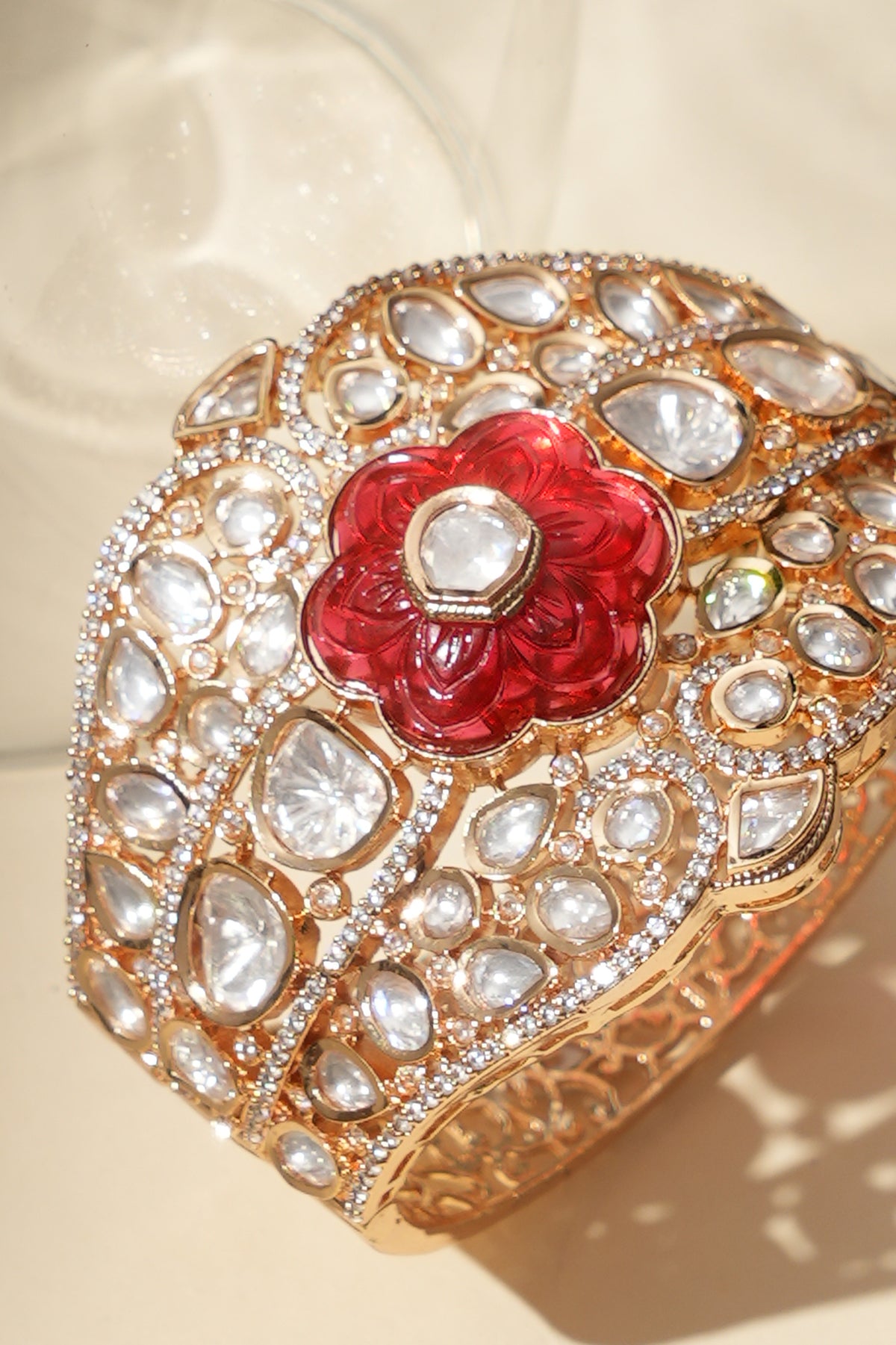 Royal Ruby Jadau Kundan Bracelet