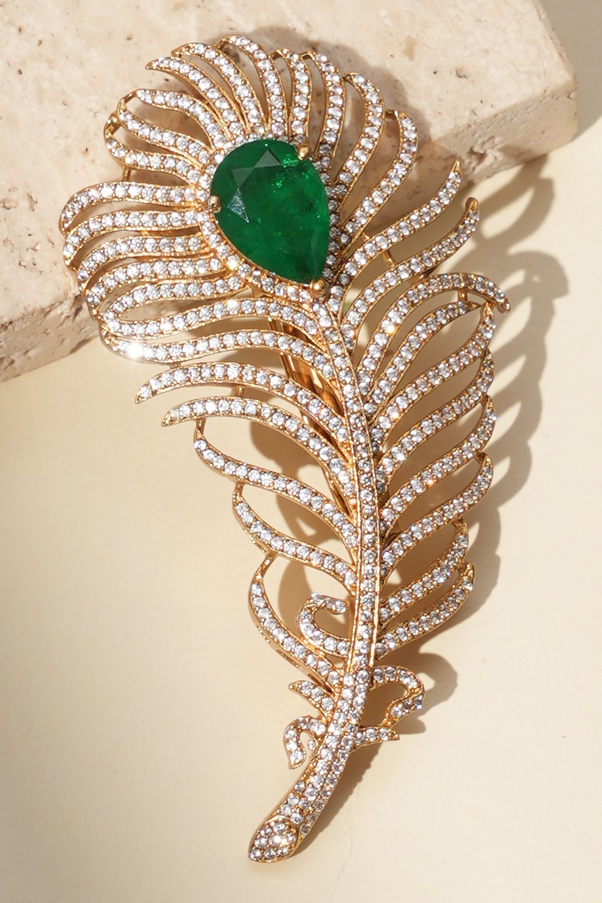 Mayur Diamond Emerald Heritage Brooch