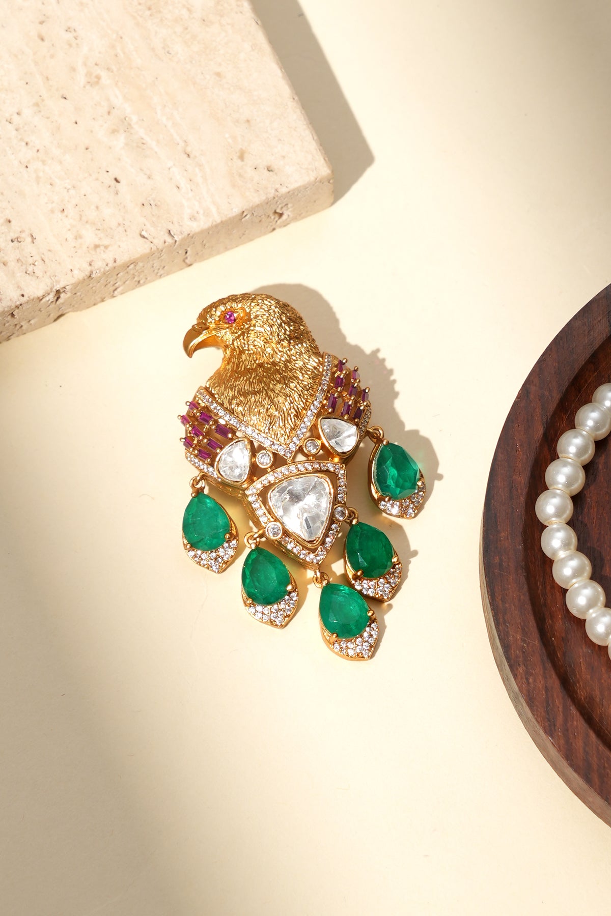 Garud Royal Kundan Brooch