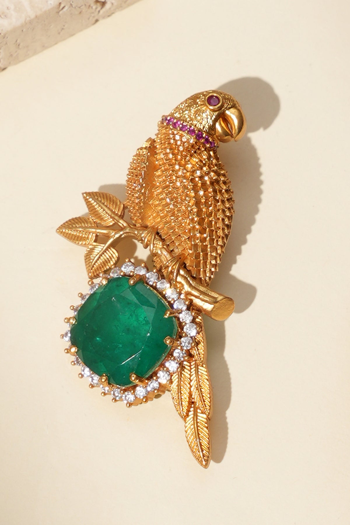 Rajpakshi Heritage Jadau Brooch