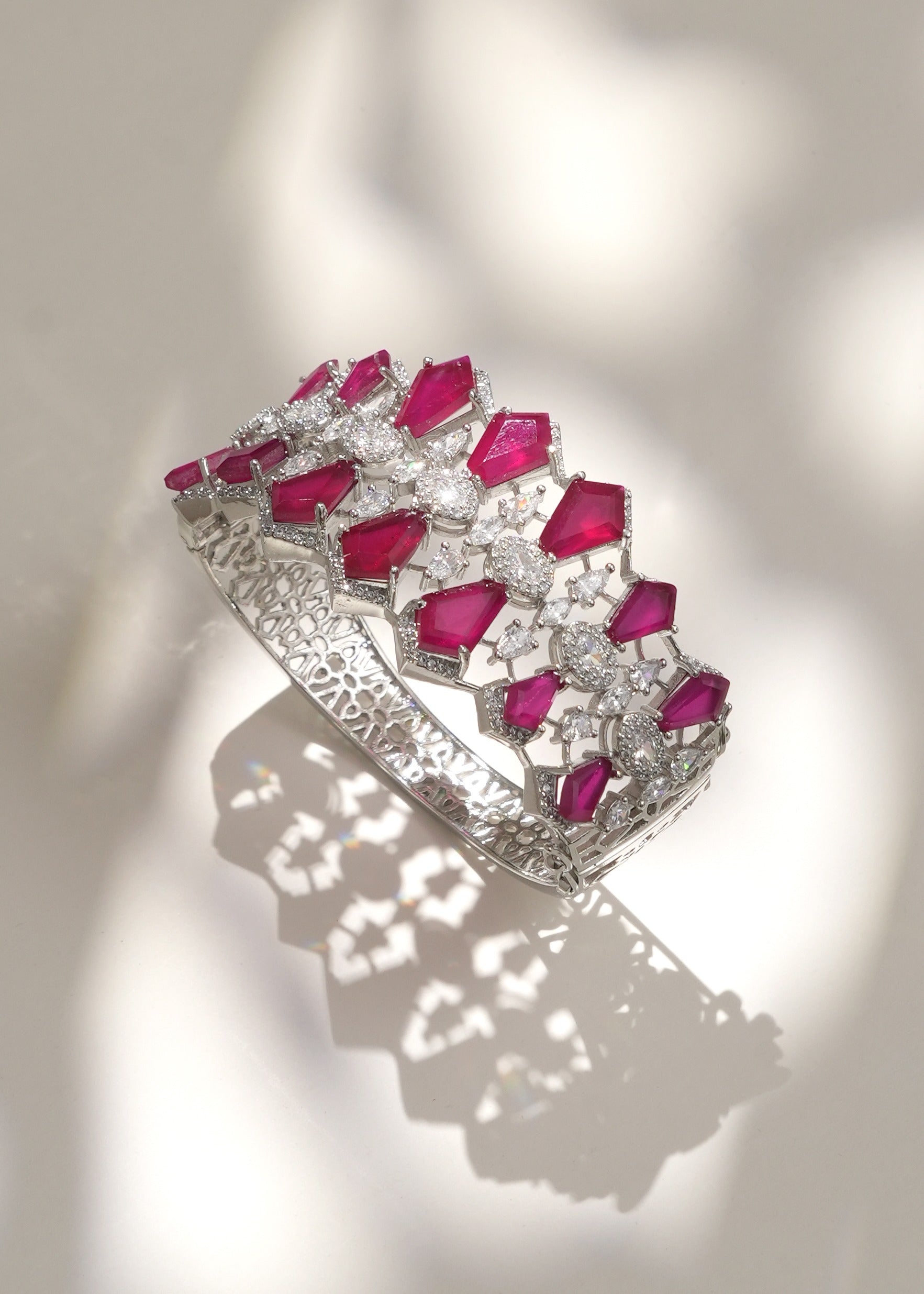 Ishika Floral Diamond Style Openable Bracelet