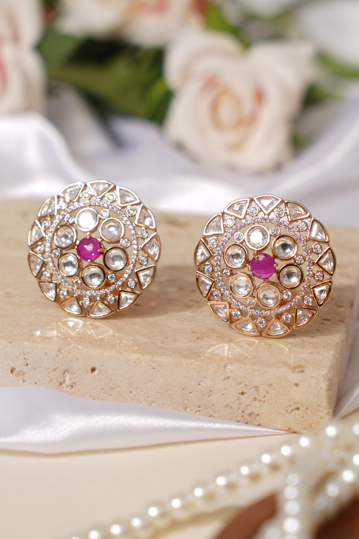 Kundan Bridal Stud Earrings