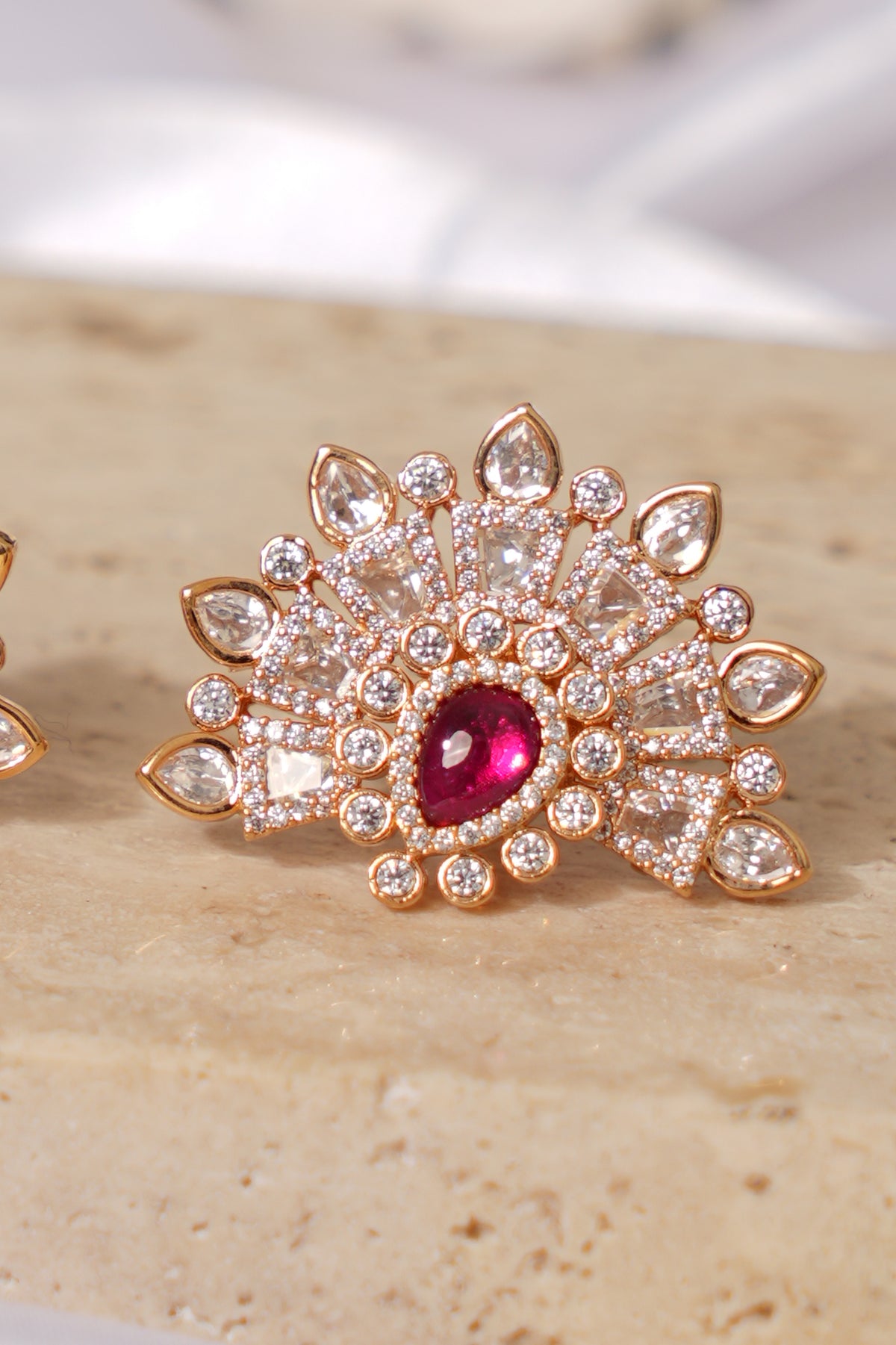 Kundan Doublet Stud Earrings