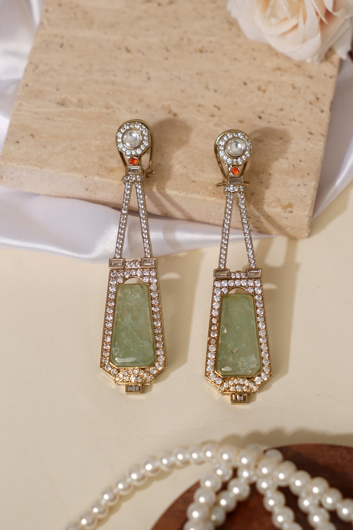 Doublet Kundan Long Dangler Earrings