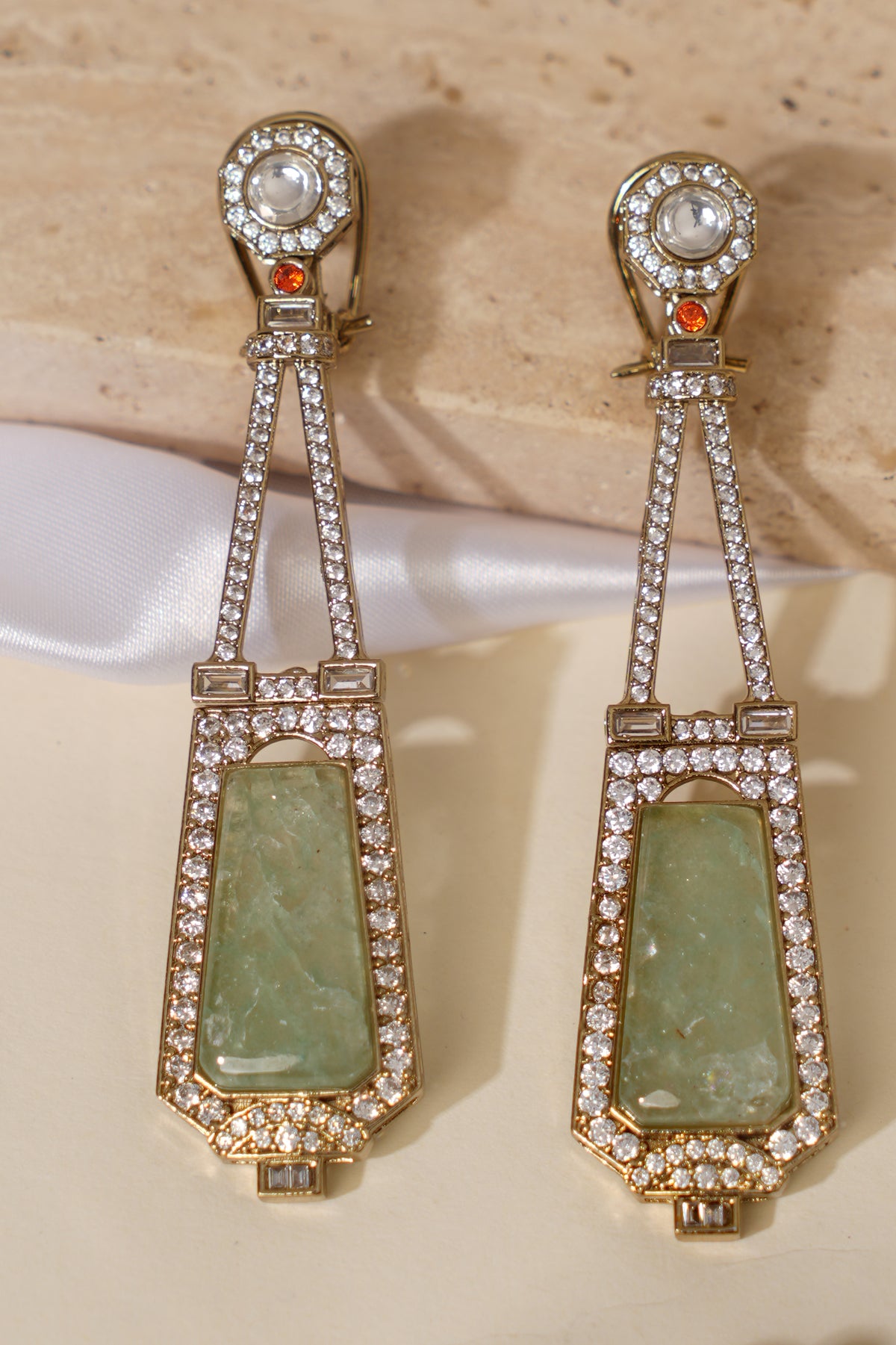 Doublet Kundan Long Dangler Earrings