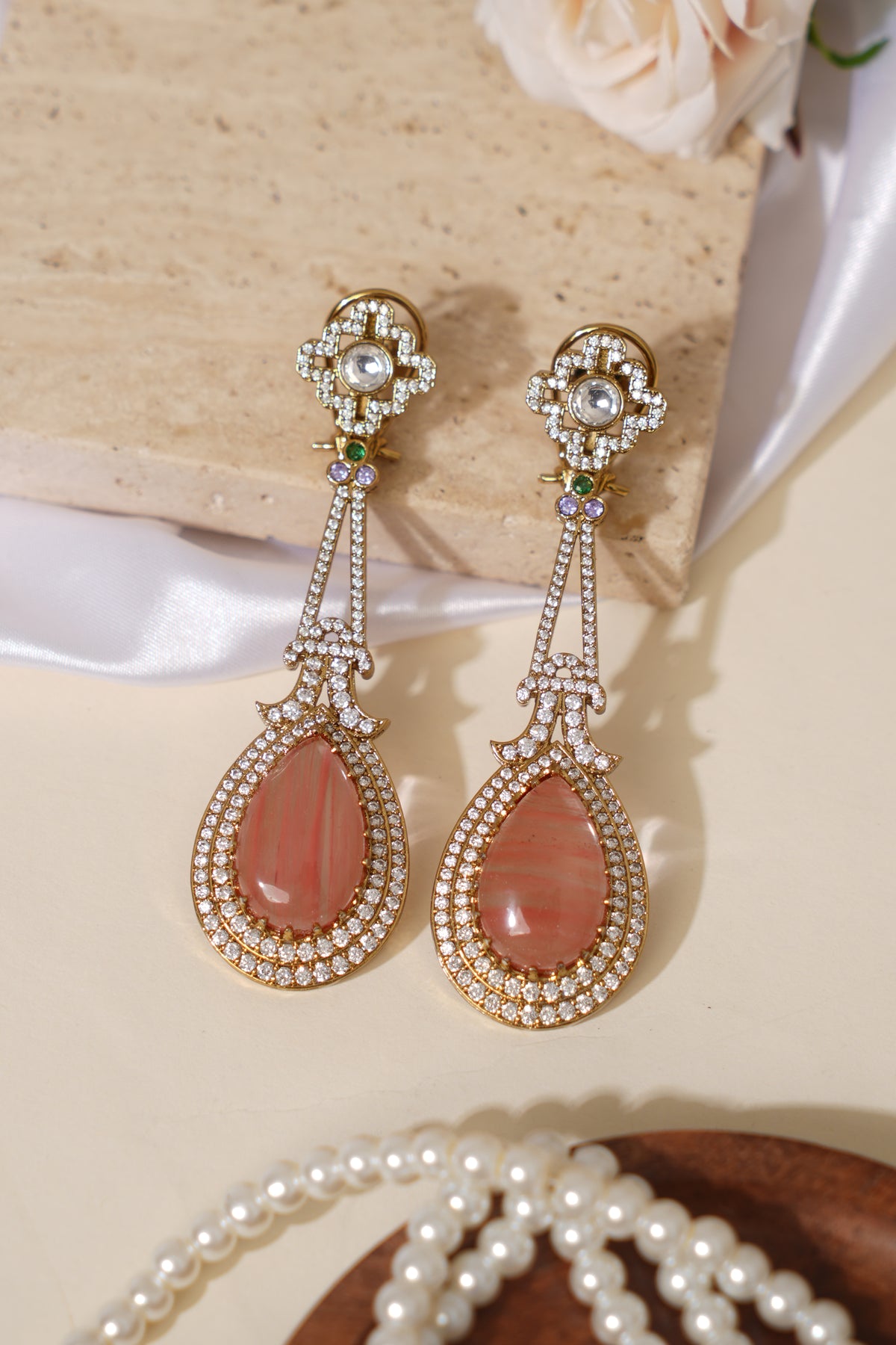 Royal Doublet Kundan Long Earrings