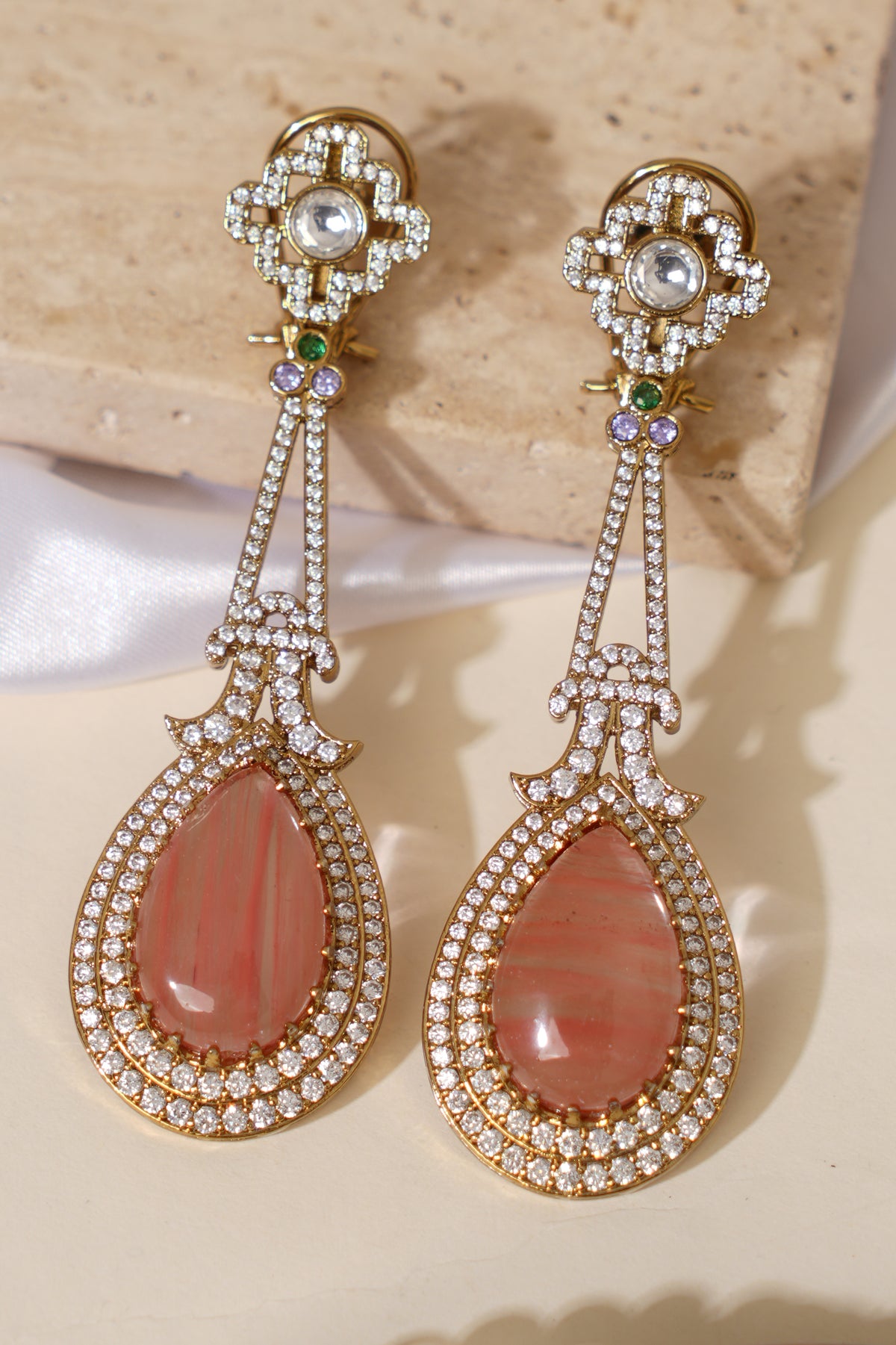 Royal Doublet Kundan Long Earrings