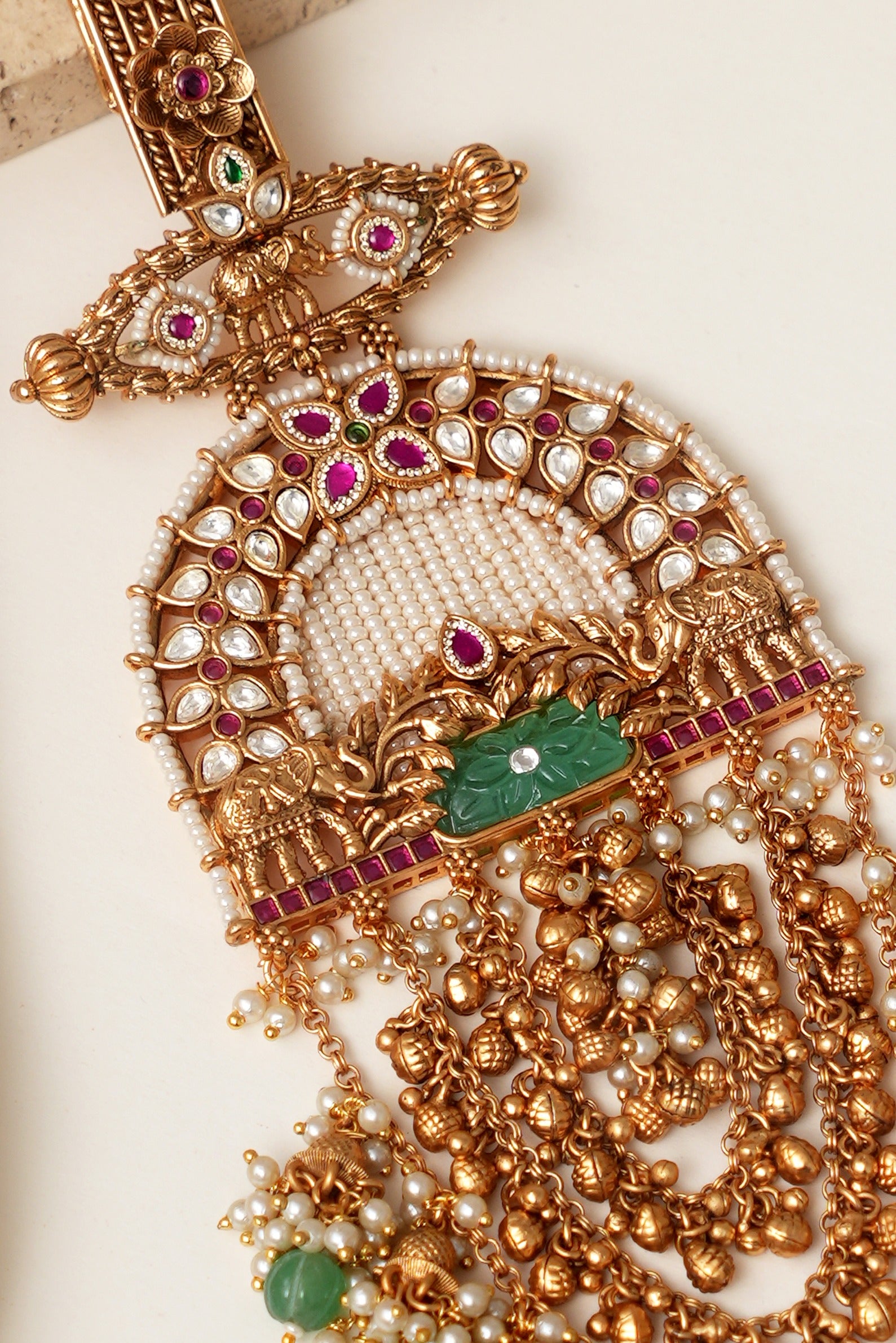Premium Rajwadi Heritage Gold Look Challa
