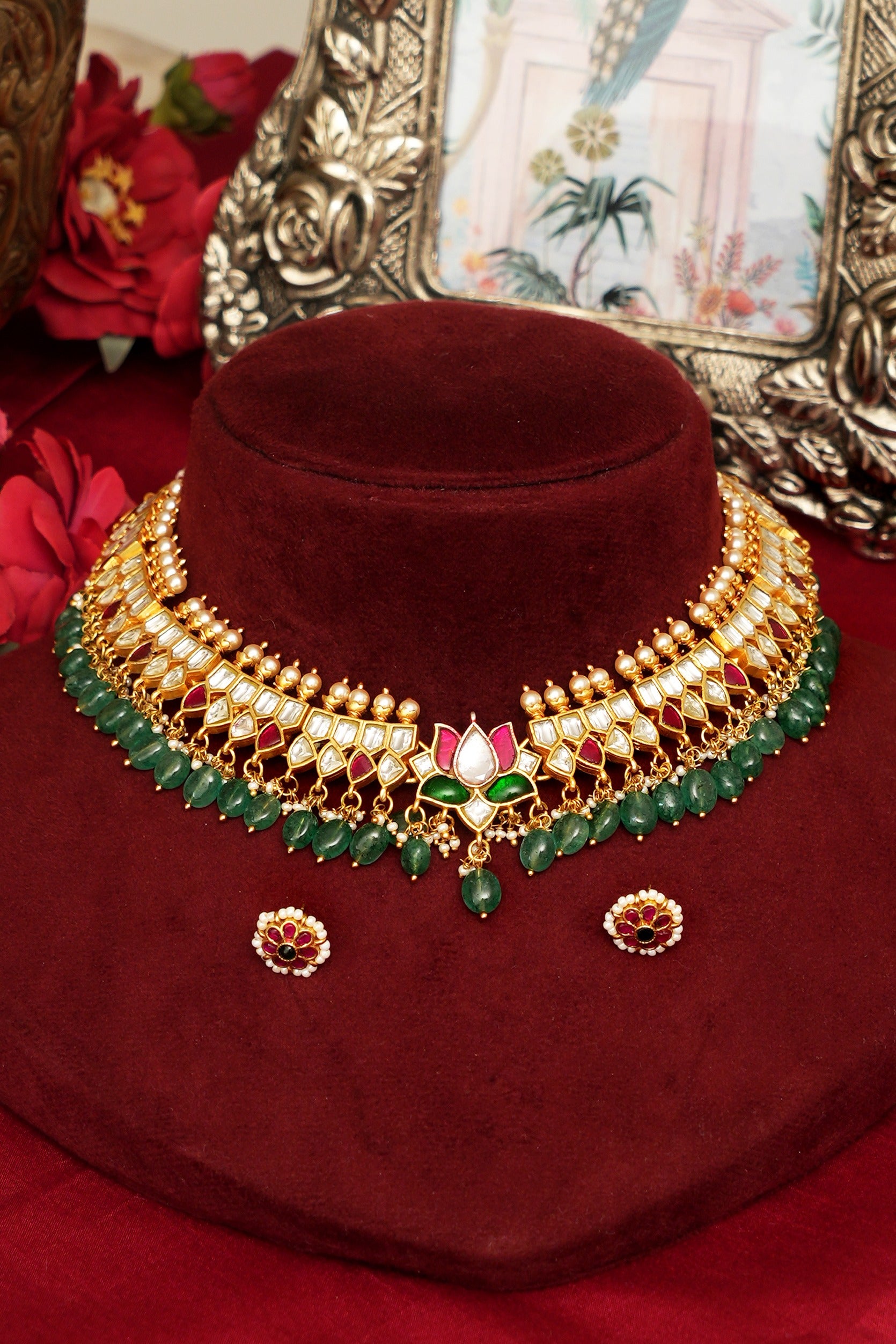 Premium Gold Finish Temple Necklace Collection