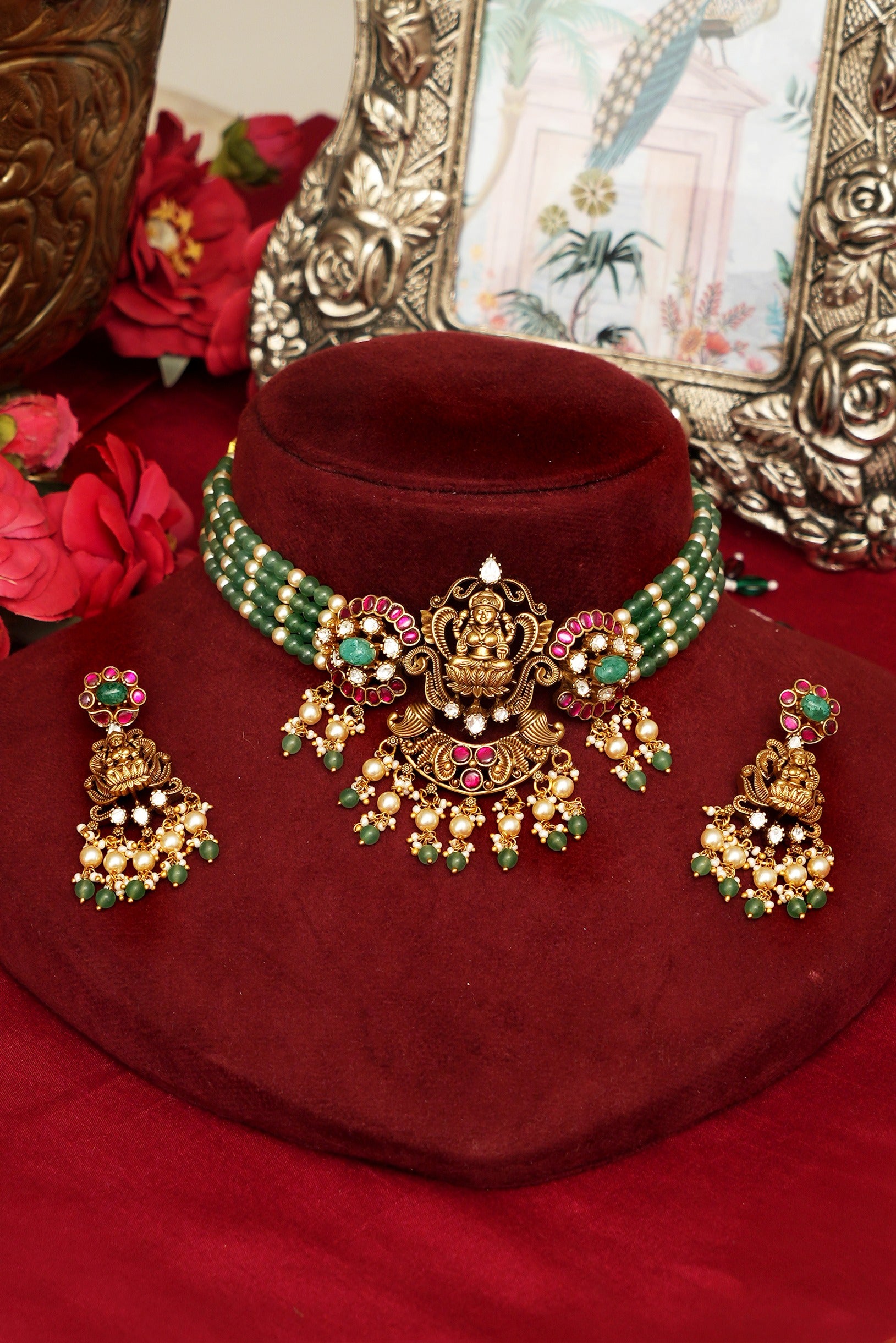Mahalaxmi Temple Jadau Choker