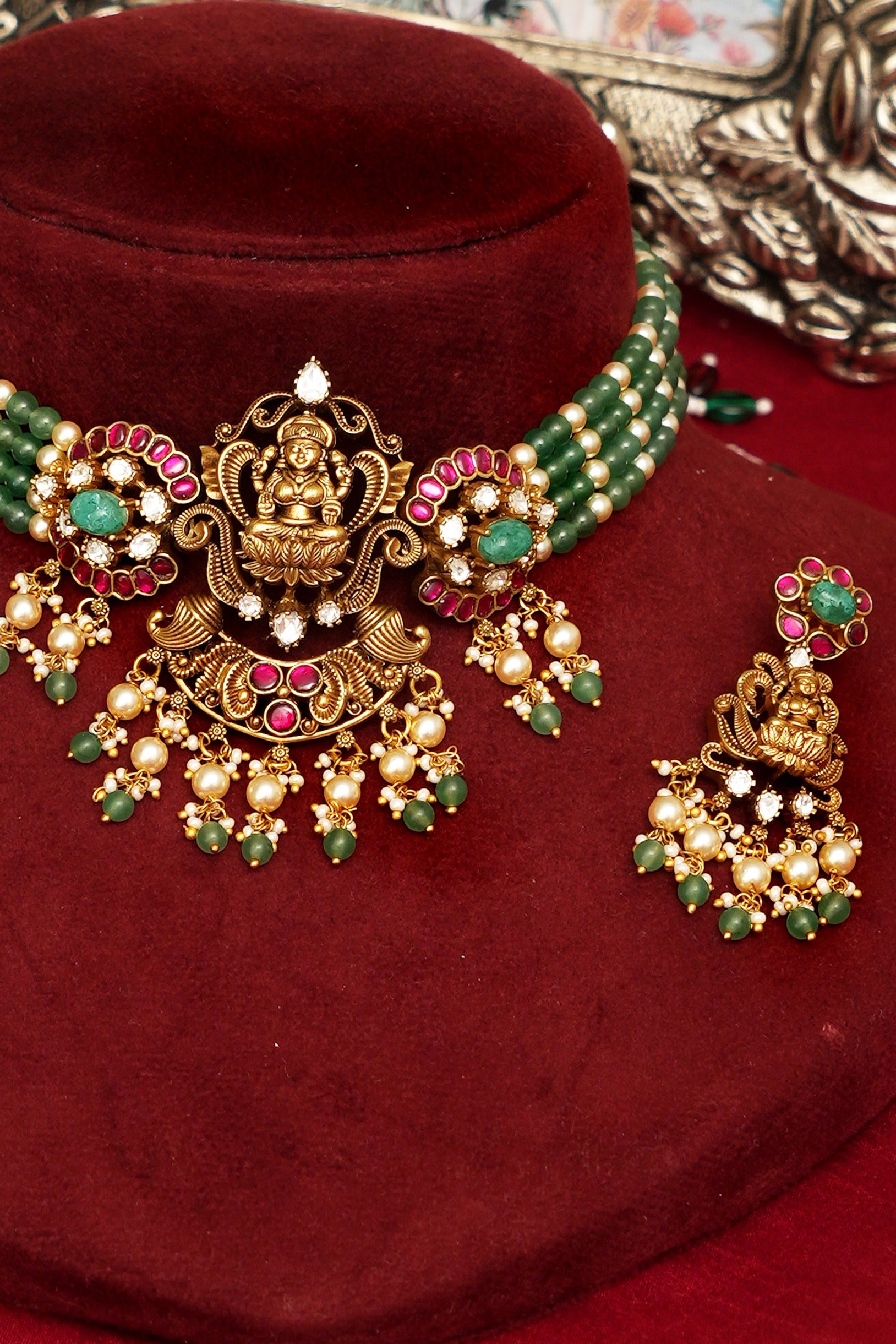 Mahalaxmi Temple Jadau Choker