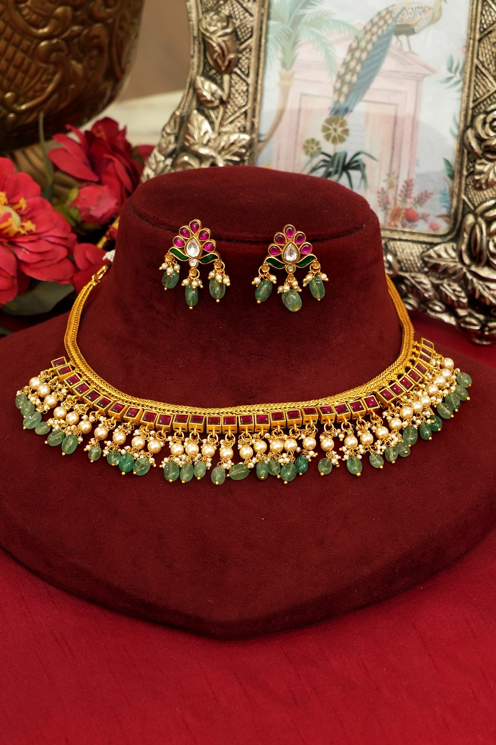 Bridal Temple Treasure Long Choker