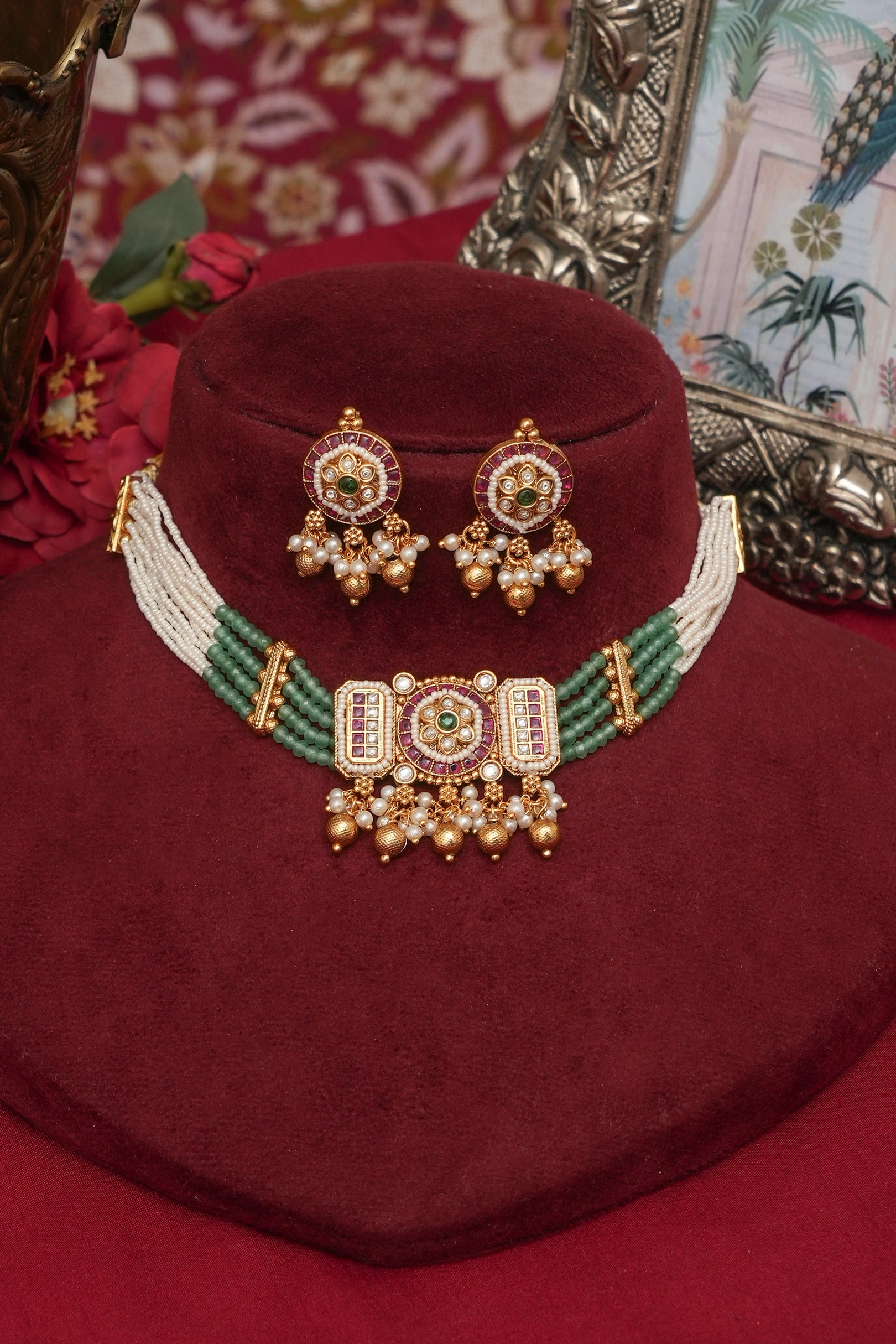 Premium Heritage Pearl Gold Necklace