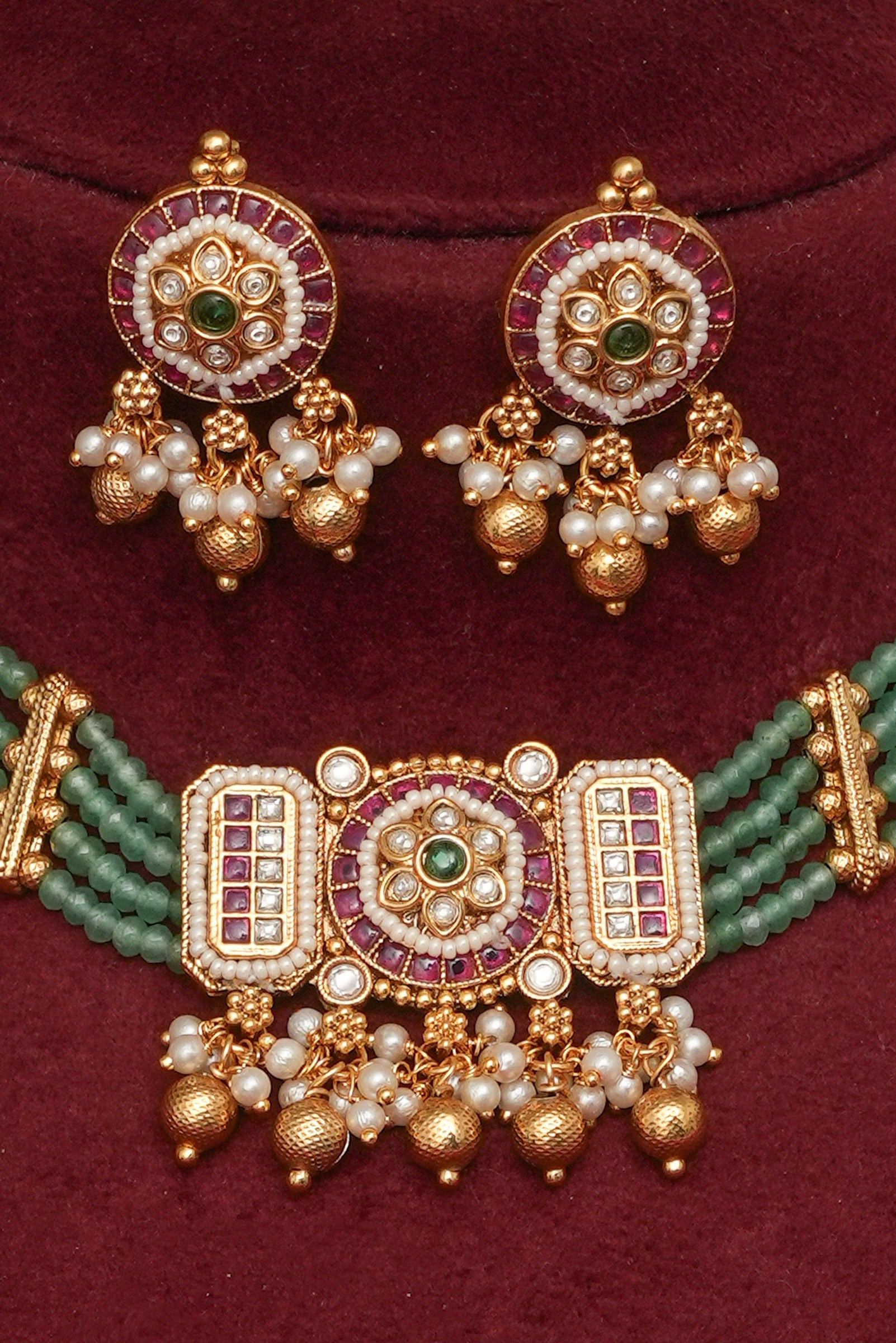 Premium Heritage Pearl Gold Necklace