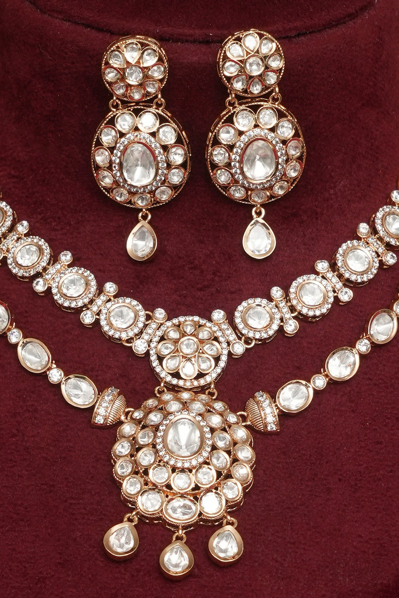 Royal Polki Kundan Gold Look Necklace