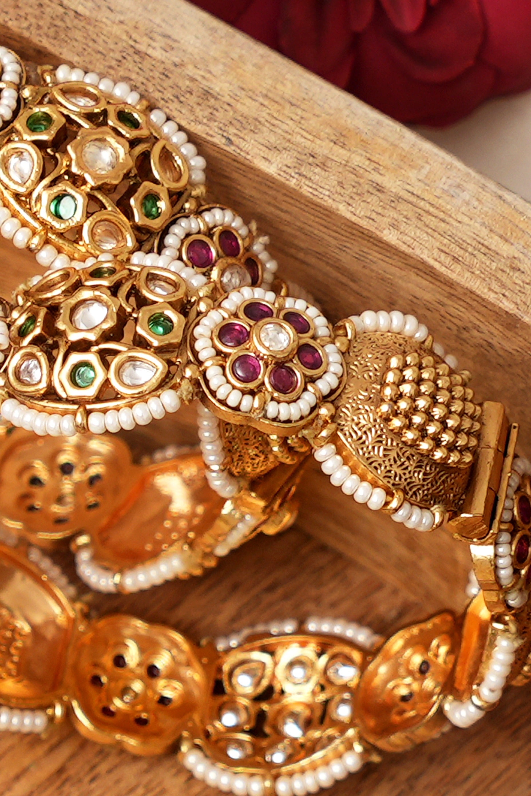 Regal Gold Finish Bangle Set