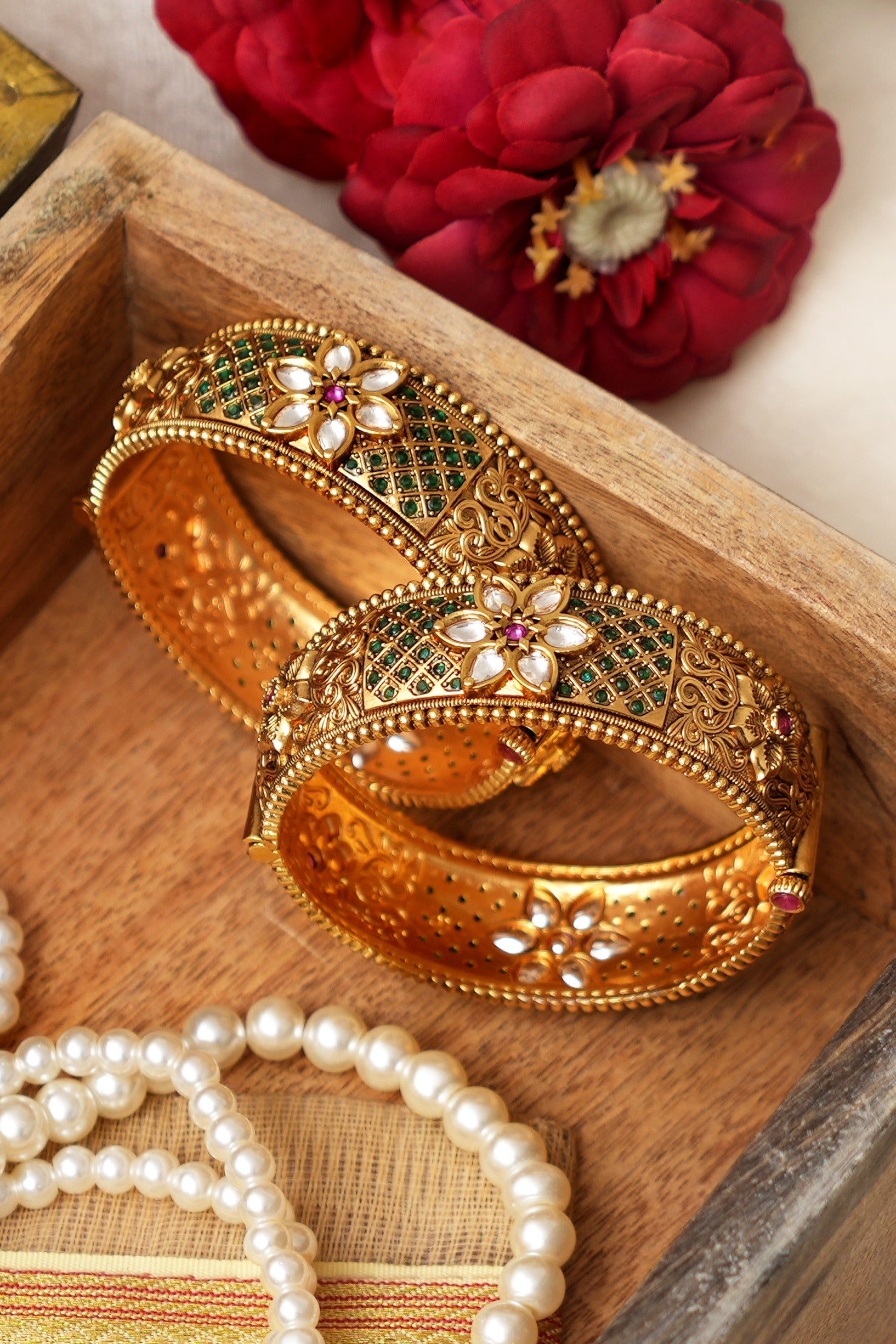 Royal Heritage Gold Look Bangle Set