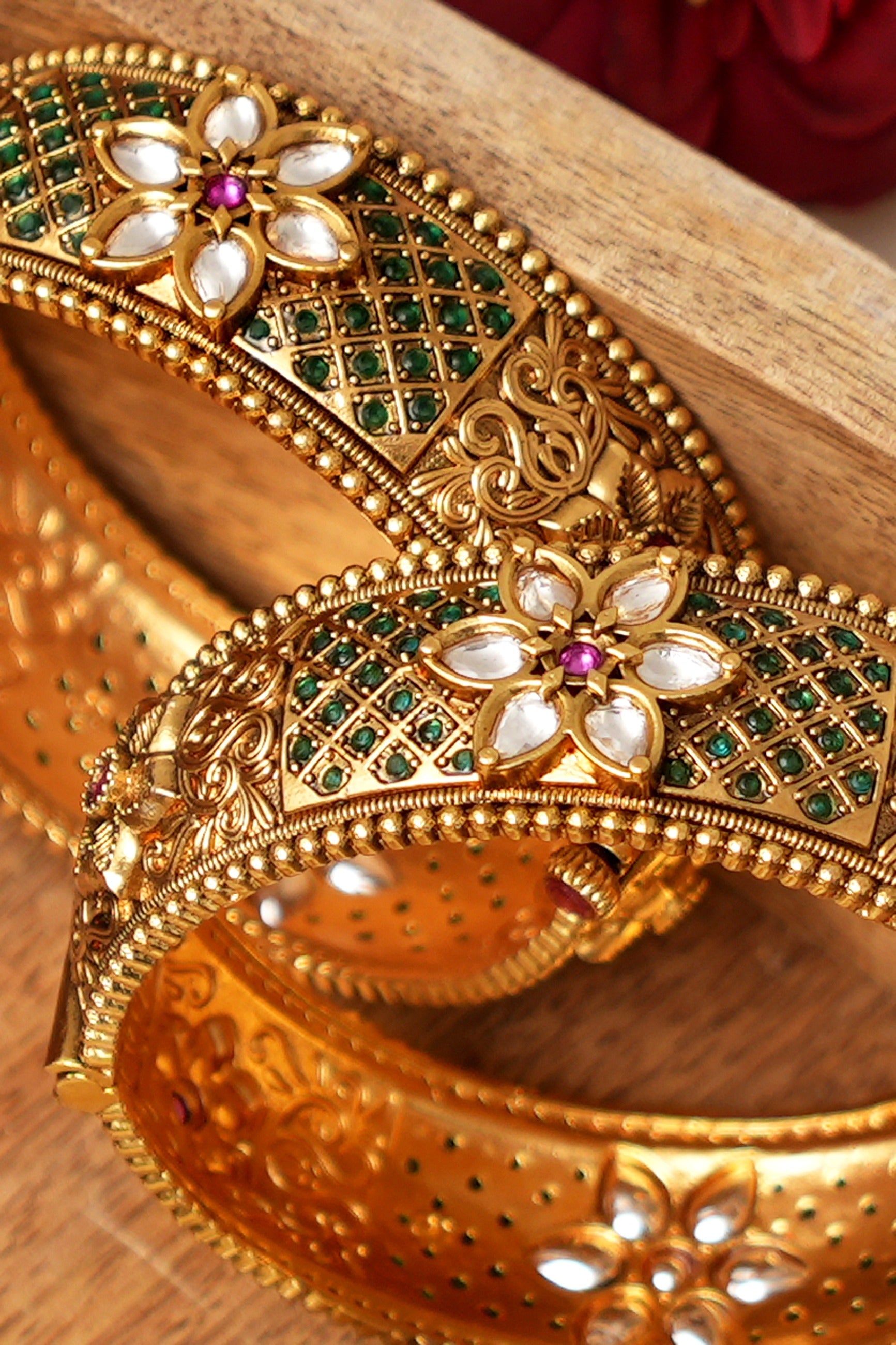 Royal Heritage Gold Look Bangle Set