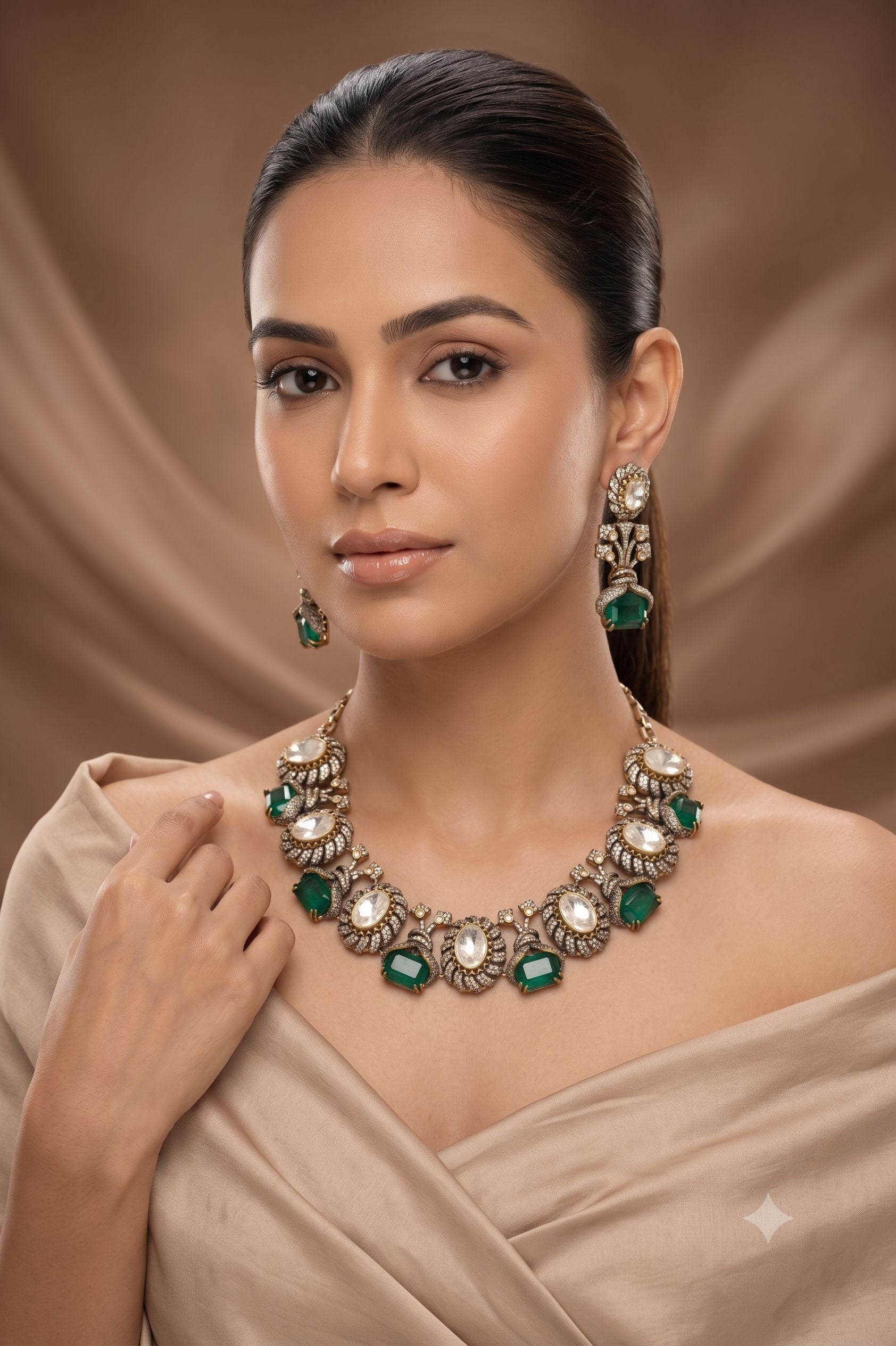 Grand Bridal Moissanite Doublet Jewellery Set