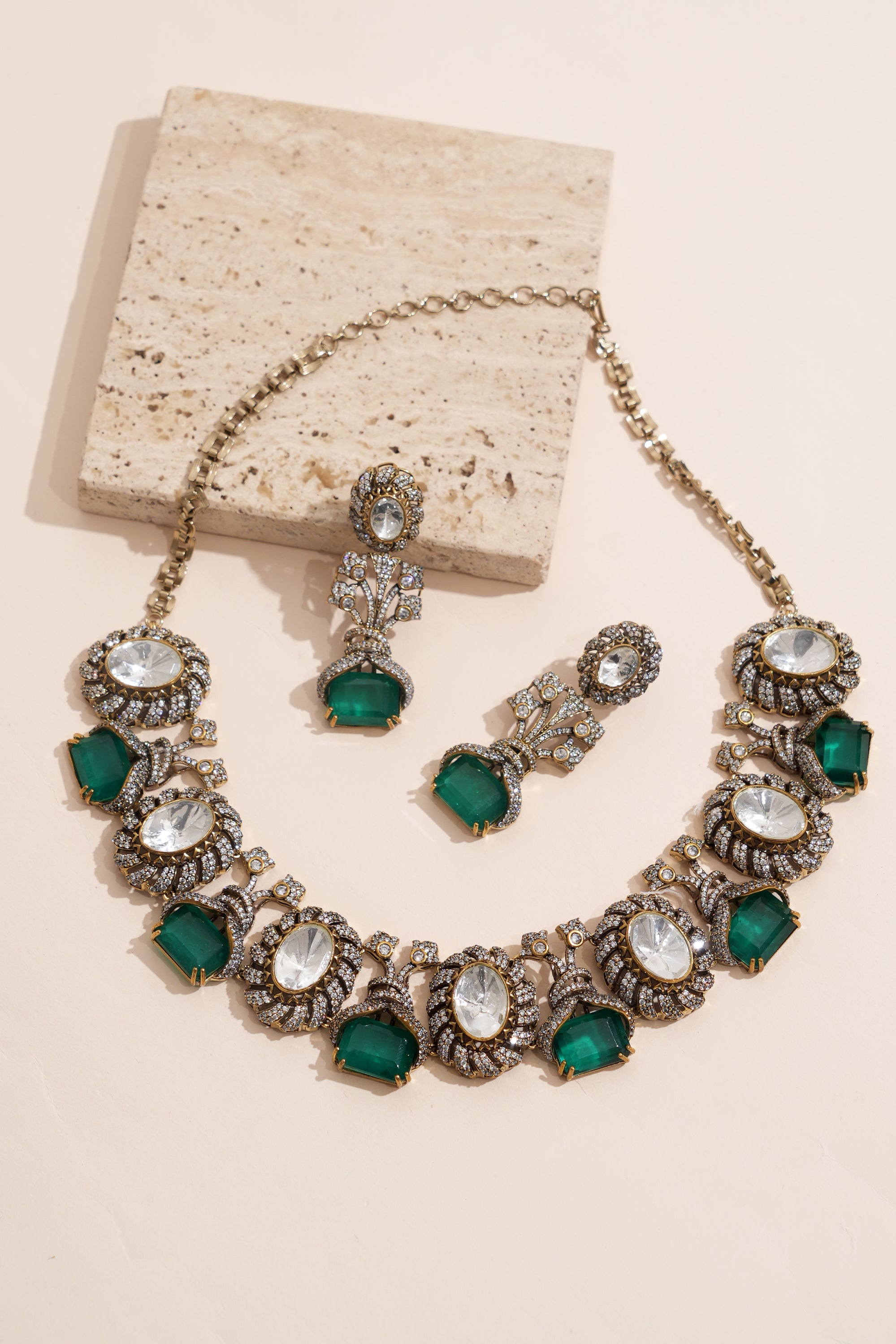 Grand Bridal Moissanite Doublet Jewellery Set